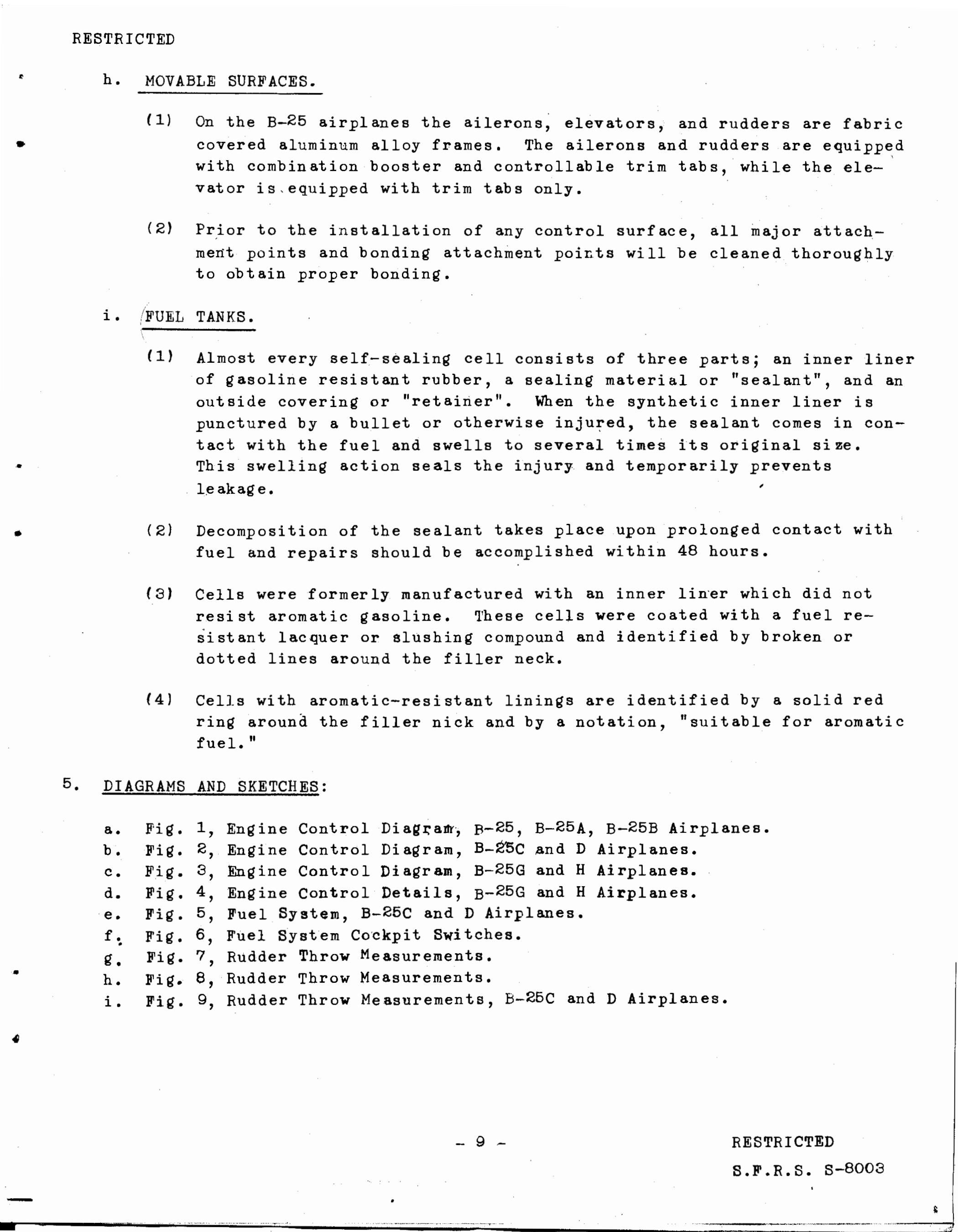 Sample page 9 from AirCorps Library document: 25 HR Inspection & Maintenance B-25 - SFRS S-8003