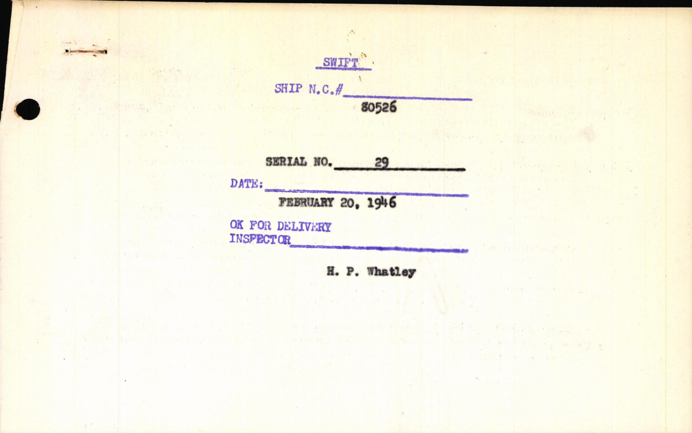 Sample page 3 from AirCorps Library document: Technical Information for Serial Number 29