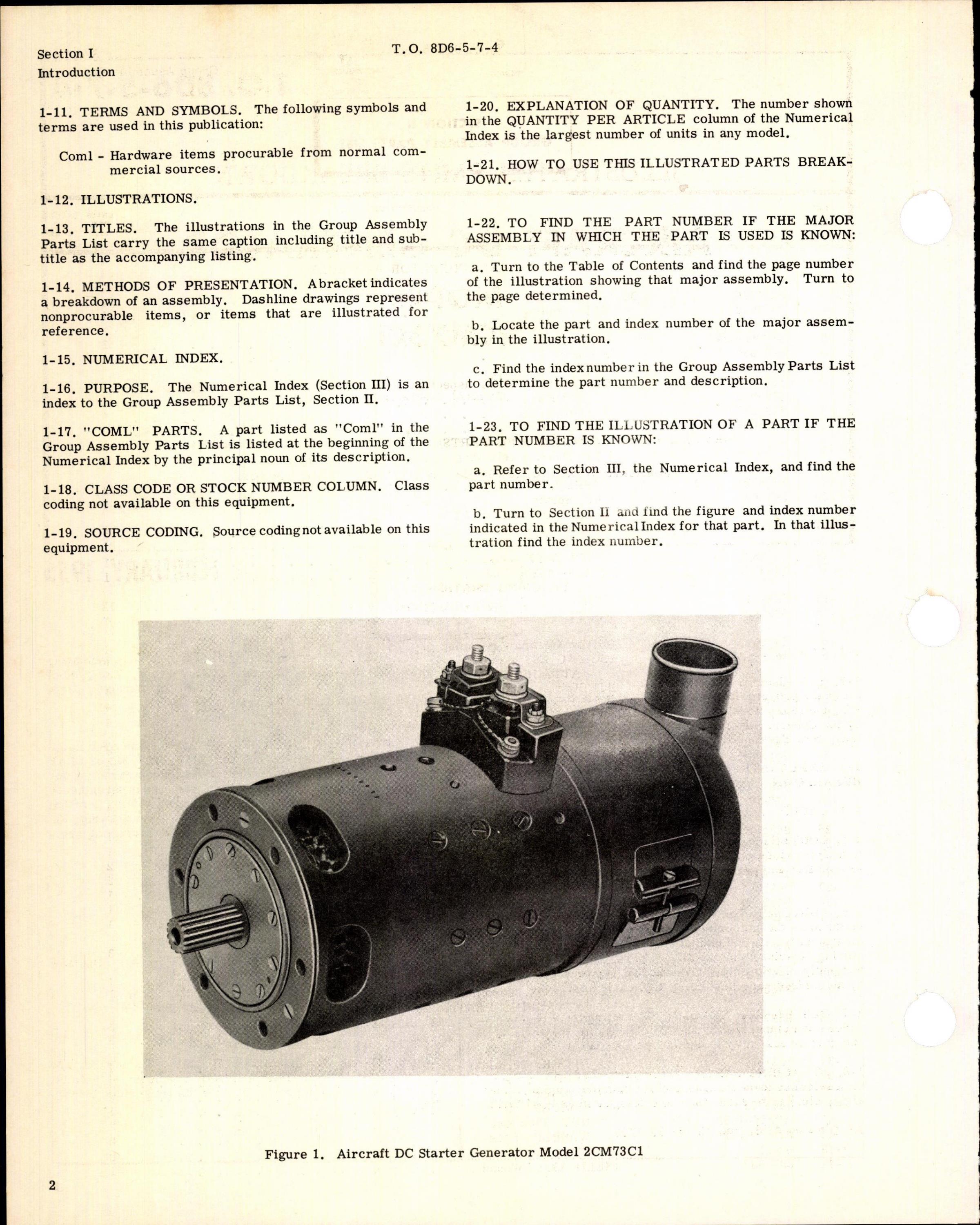 Sample page 2 from AirCorps Library document: Parts Breakdown for Aircraft Generator Model
