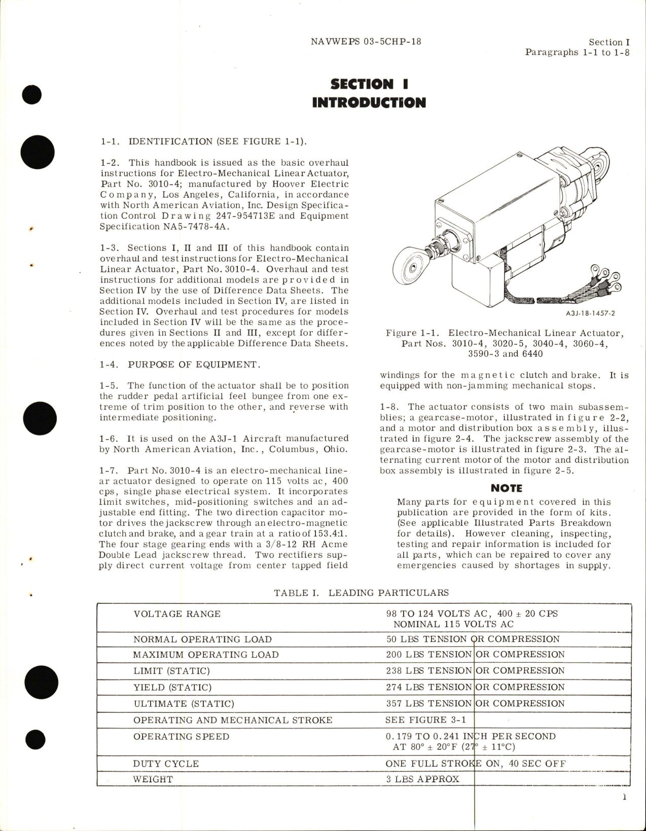 Sample page 5 from AirCorps Library document: Overhaul Instructions for Electro-Mechanical Linear Actuator 3010-4, 3020-5, 3040-4, 3060-4, 3590-3, and 6440