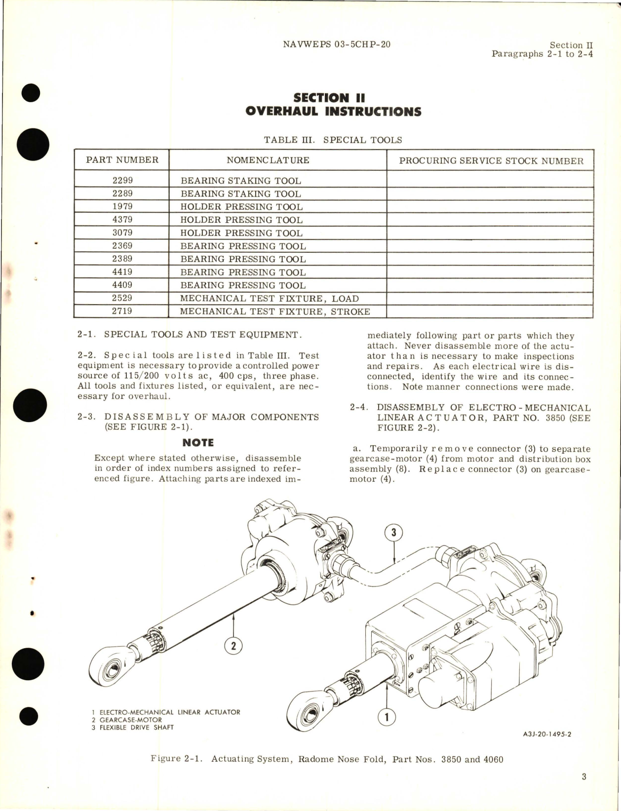 Sample page 7 from AirCorps Library document: Overhaul Instructions for Electro-Mechanical Linear Actuator 3850, 3850-1, 4060, and 4060-1