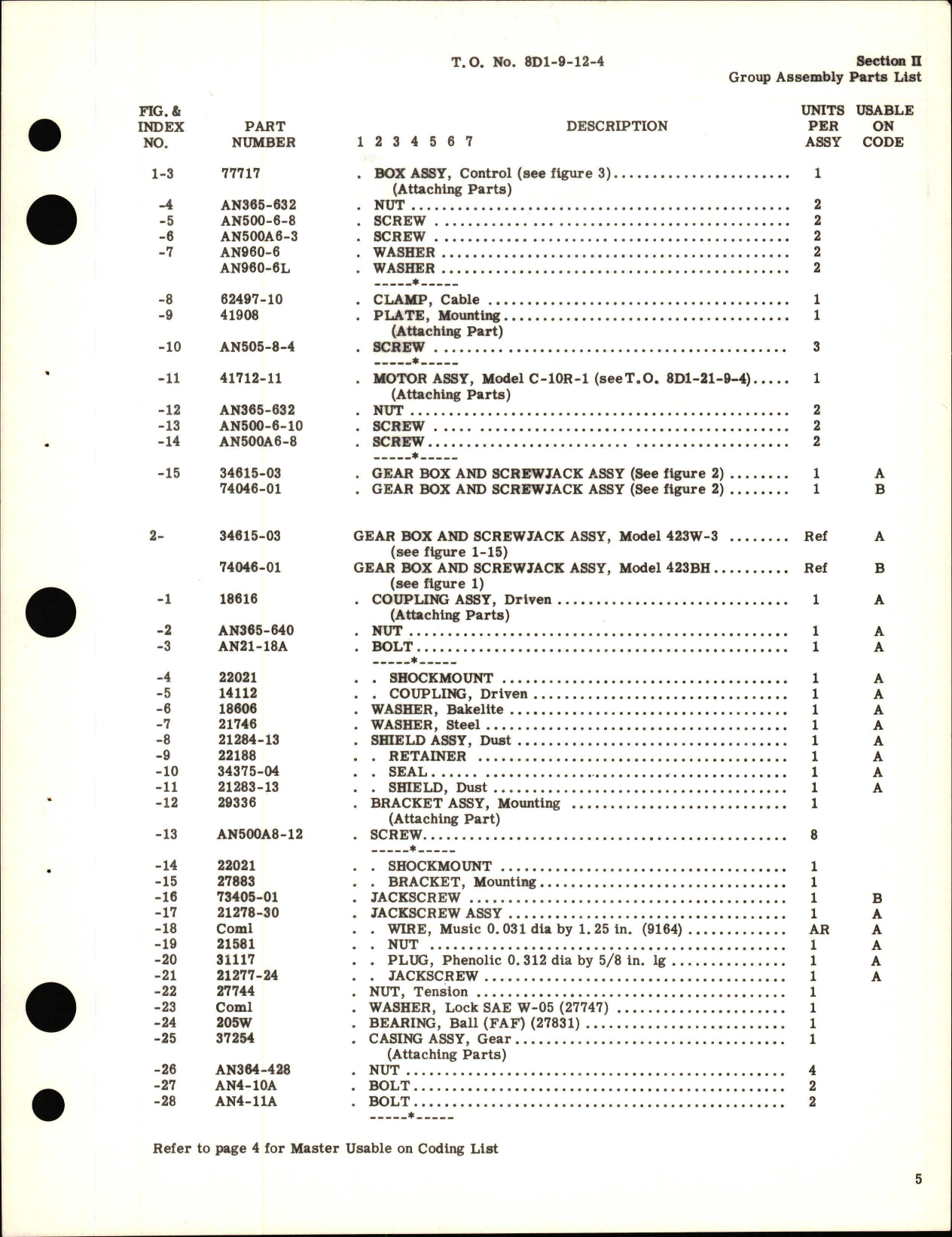 Sample page 7 from AirCorps Library document: Illustrated Parts Breakdown for Linear Actuator Assembly 423 Series