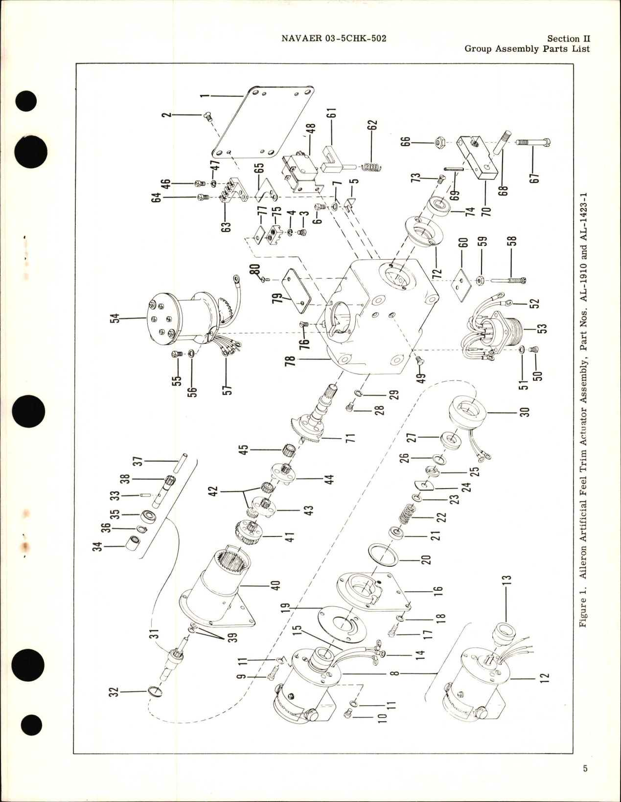 Sample page 7 from AirCorps Library document: Illustrated Parts Breakdown for Actuator Assembly, Aileron Artificial Feel Trim Part Numbers AL-1910 and AL-1423-1