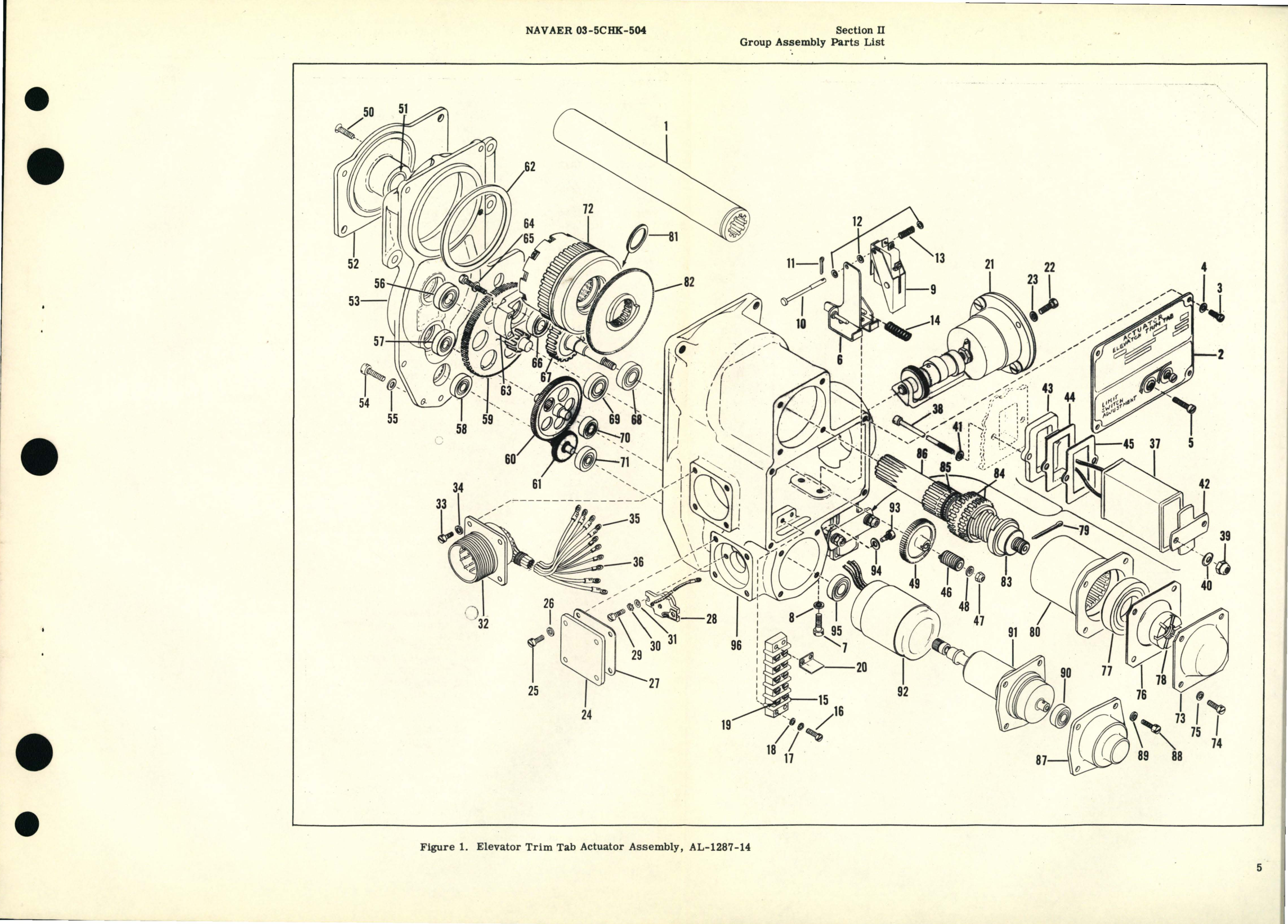 Sample page 7 from AirCorps Library document: Illustrated Parts Breakdown for Actuator Assembly - Elevator Trim Tab Part No. AL-1287-14, Type 304-1-A