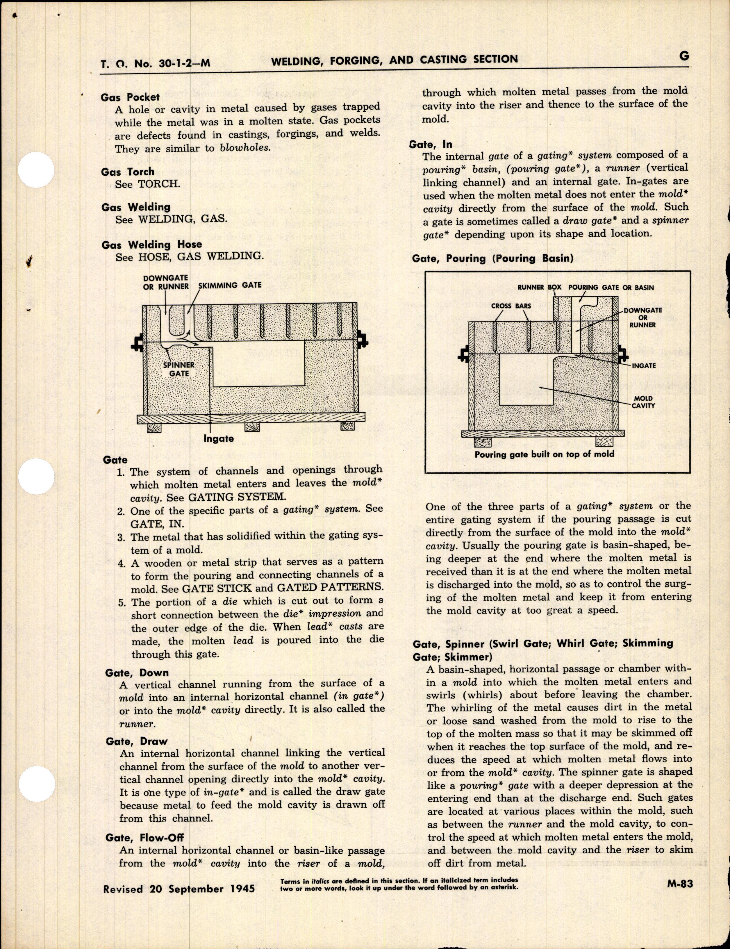 Sample page 11 from AirCorps Library document: Dictionary of Aircraft Maintenance Terms (Section M - Welding, Forging, and Casting Section)