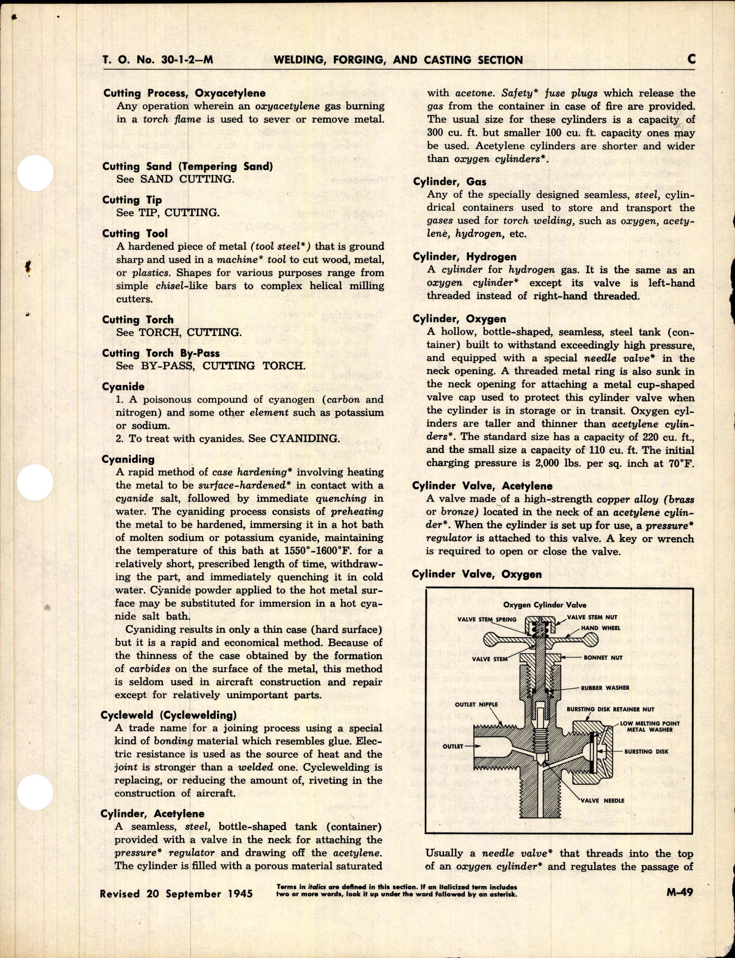 Sample page 9 from AirCorps Library document: Dictionary of Aircraft Maintenance Terms (Section M - Welding, Forging, and Casting Section)