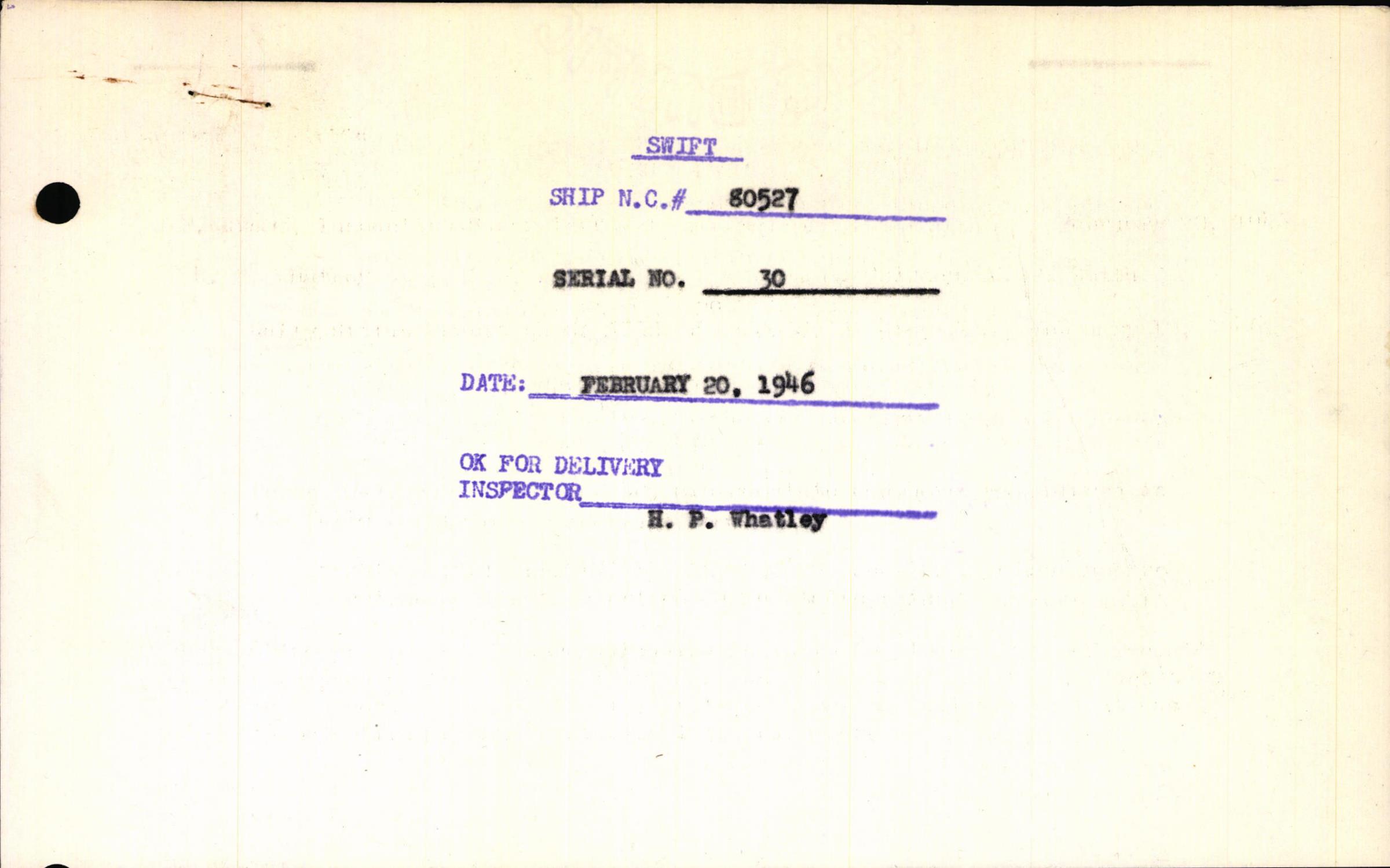 Sample page 3 from AirCorps Library document: Technical Information for Serial Number 30