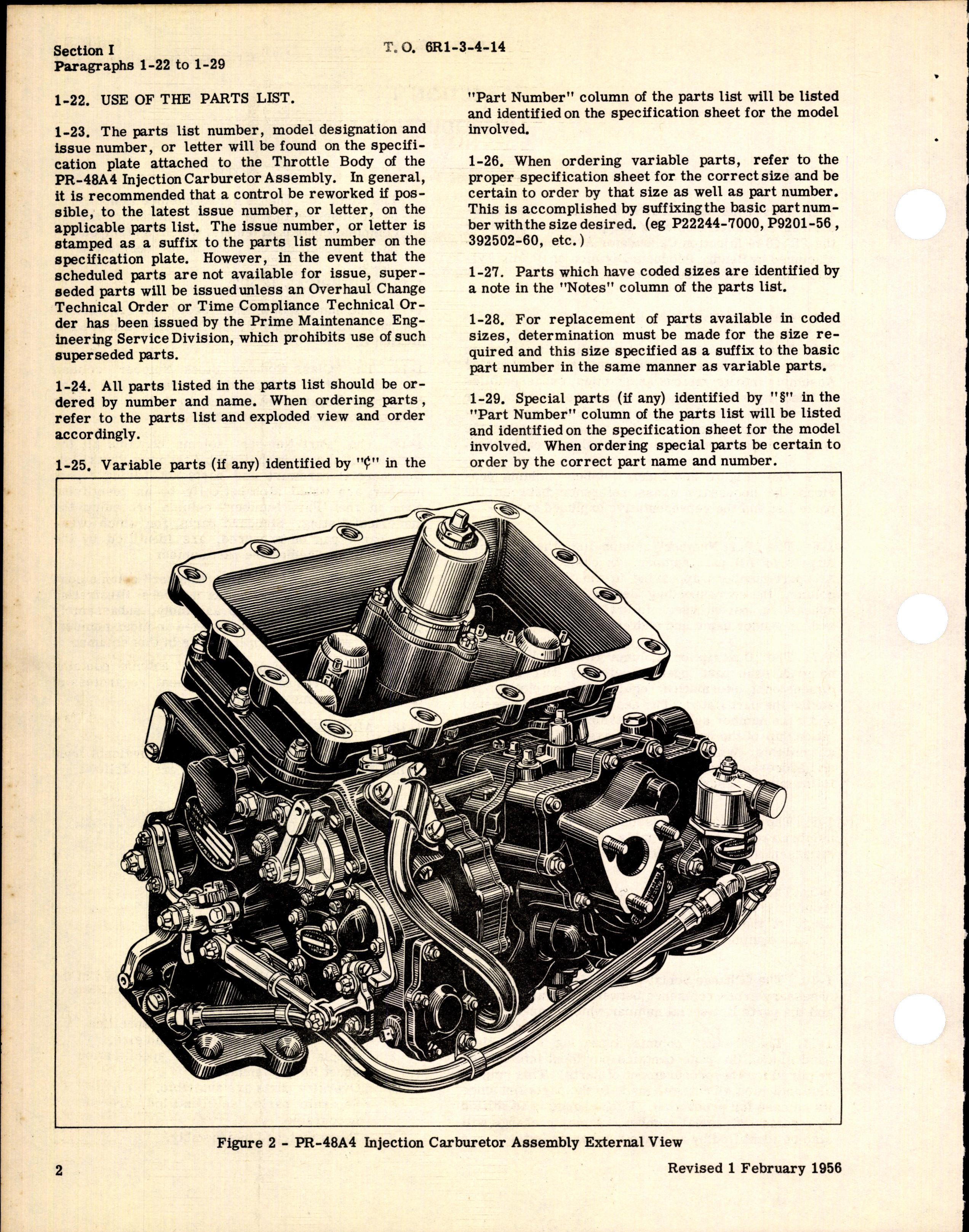 Sample page 4 from AirCorps Library document: Illustrated Parts Breakdown for Injection Carburetor Model PR-48A4