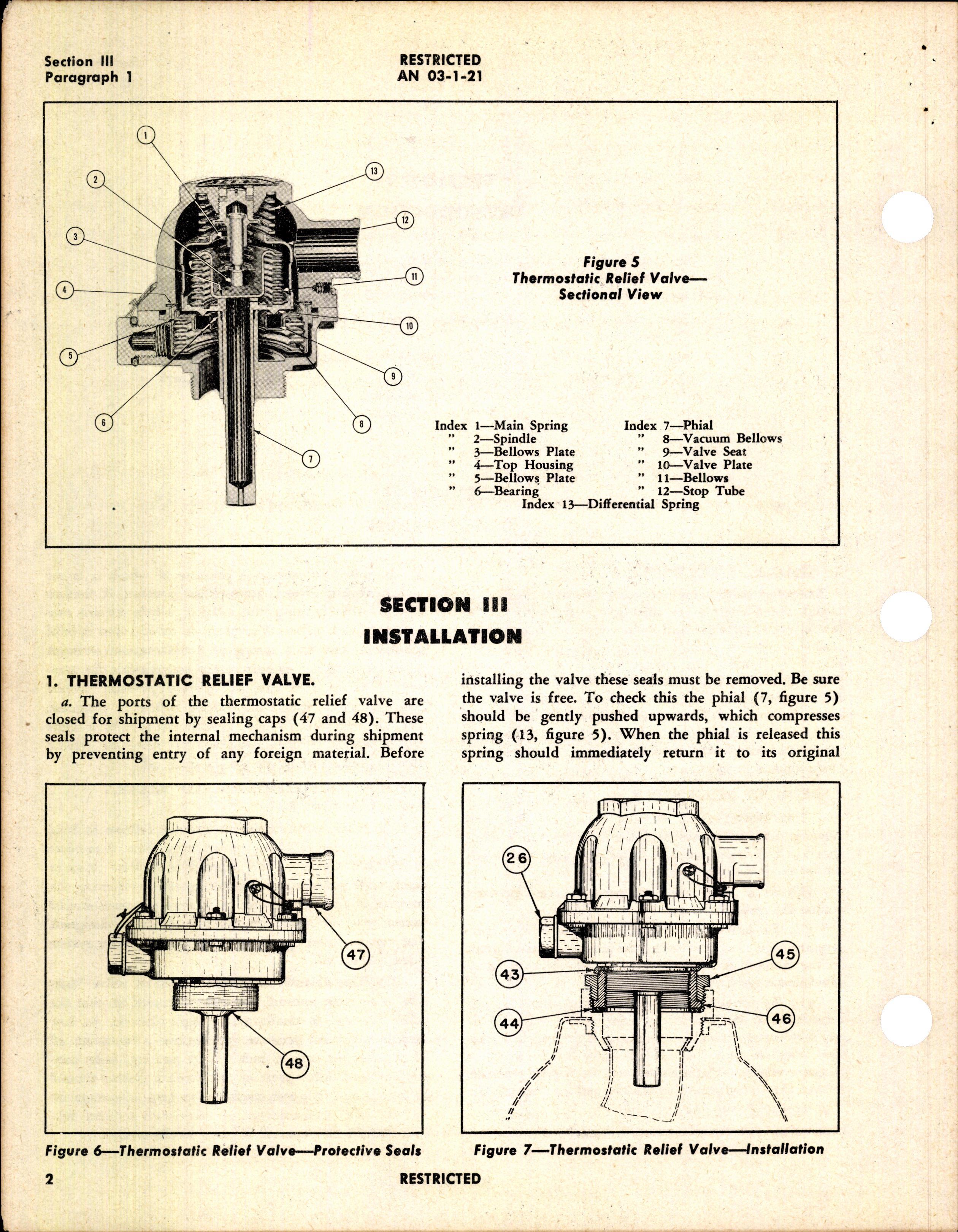 Sample page 6 from AirCorps Library document: Operation, Service, & Overhaul Instructions with Parts Catalog for Coolant Relief Valves