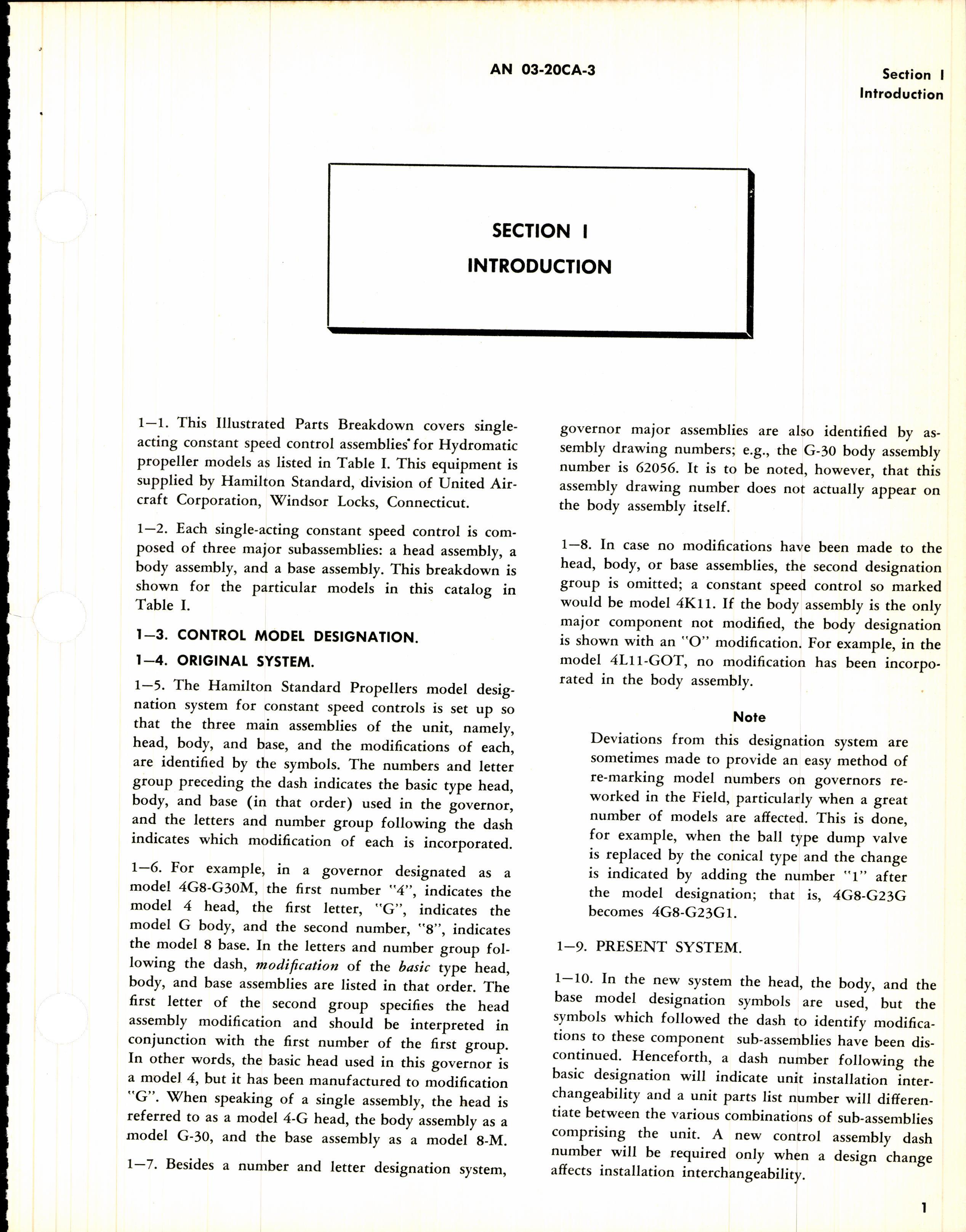 Sample page 5 from AirCorps Library document: Illustrated Parts Breakdown for Single-Acting Constant Speed Control Assemblies for Hydromatic Propellers