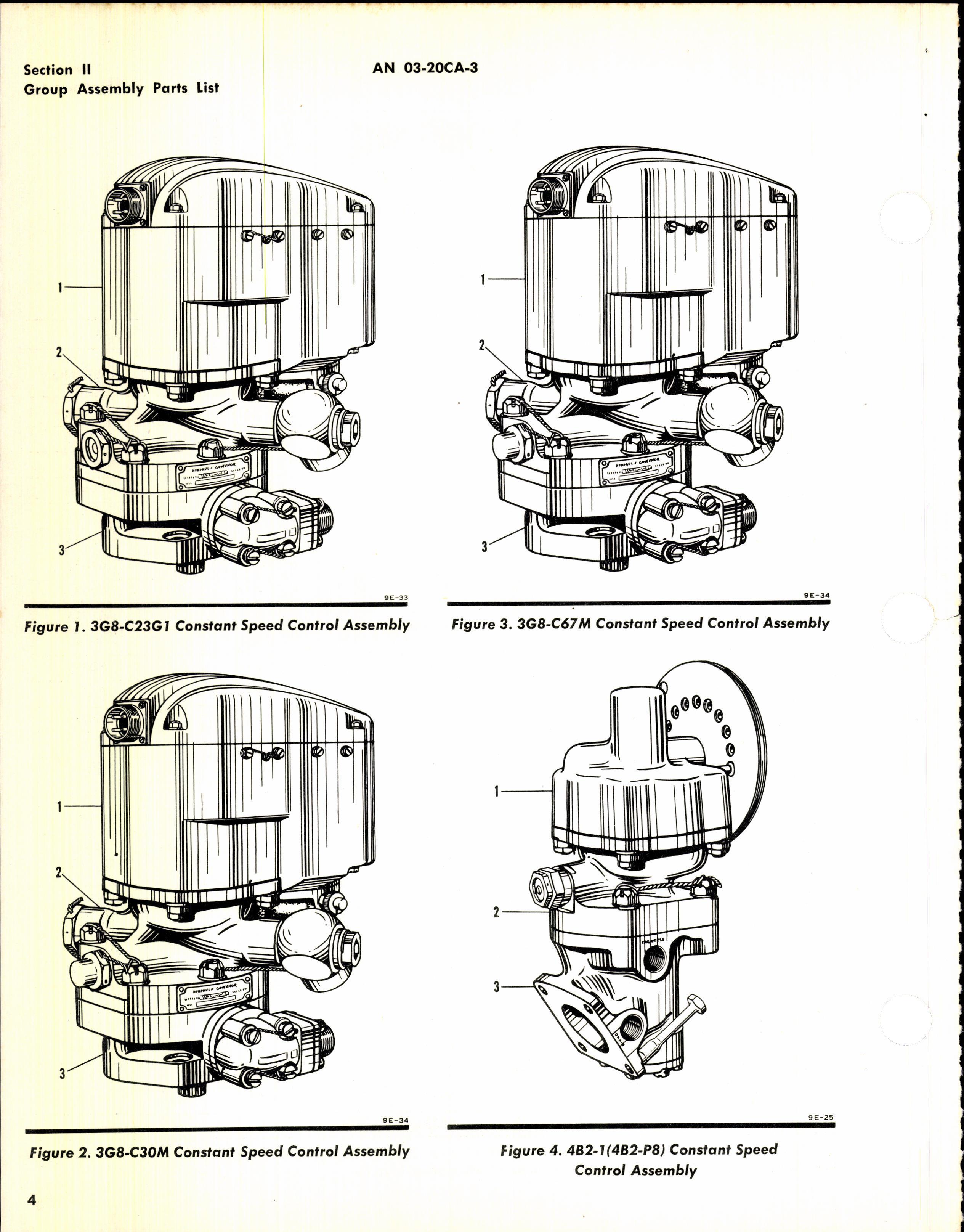 Sample page 8 from AirCorps Library document: Illustrated Parts Breakdown for Single-Acting Constant Speed Control Assemblies for Hydromatic Propellers