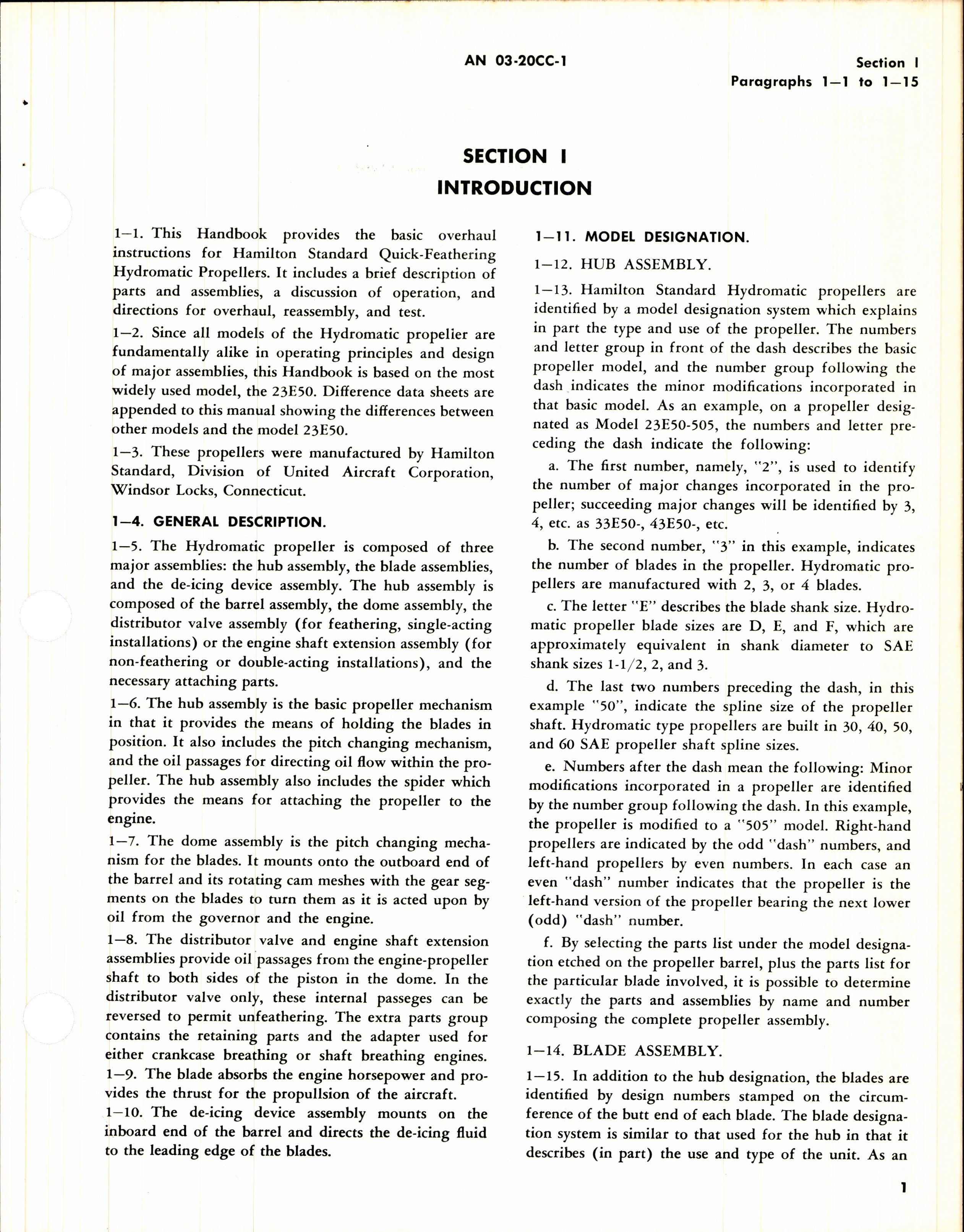 Sample page 5 from AirCorps Library document: Overhaul Instructions for Hydromatic Propellers