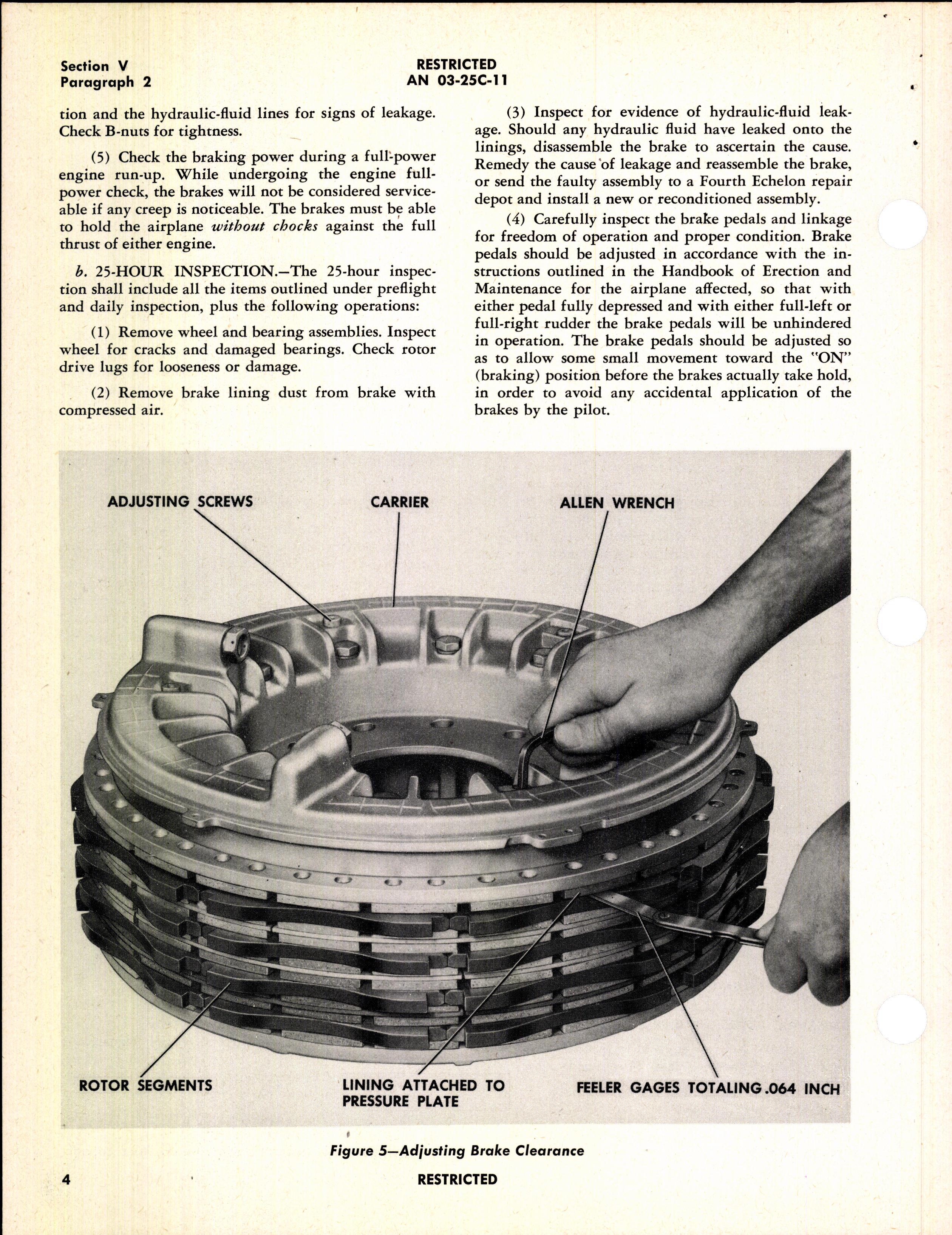 Sample page 16 from AirCorps Library document: Operation, Service and Overhaul Instructions with Parts Catalog for Multiple Disc Brakes