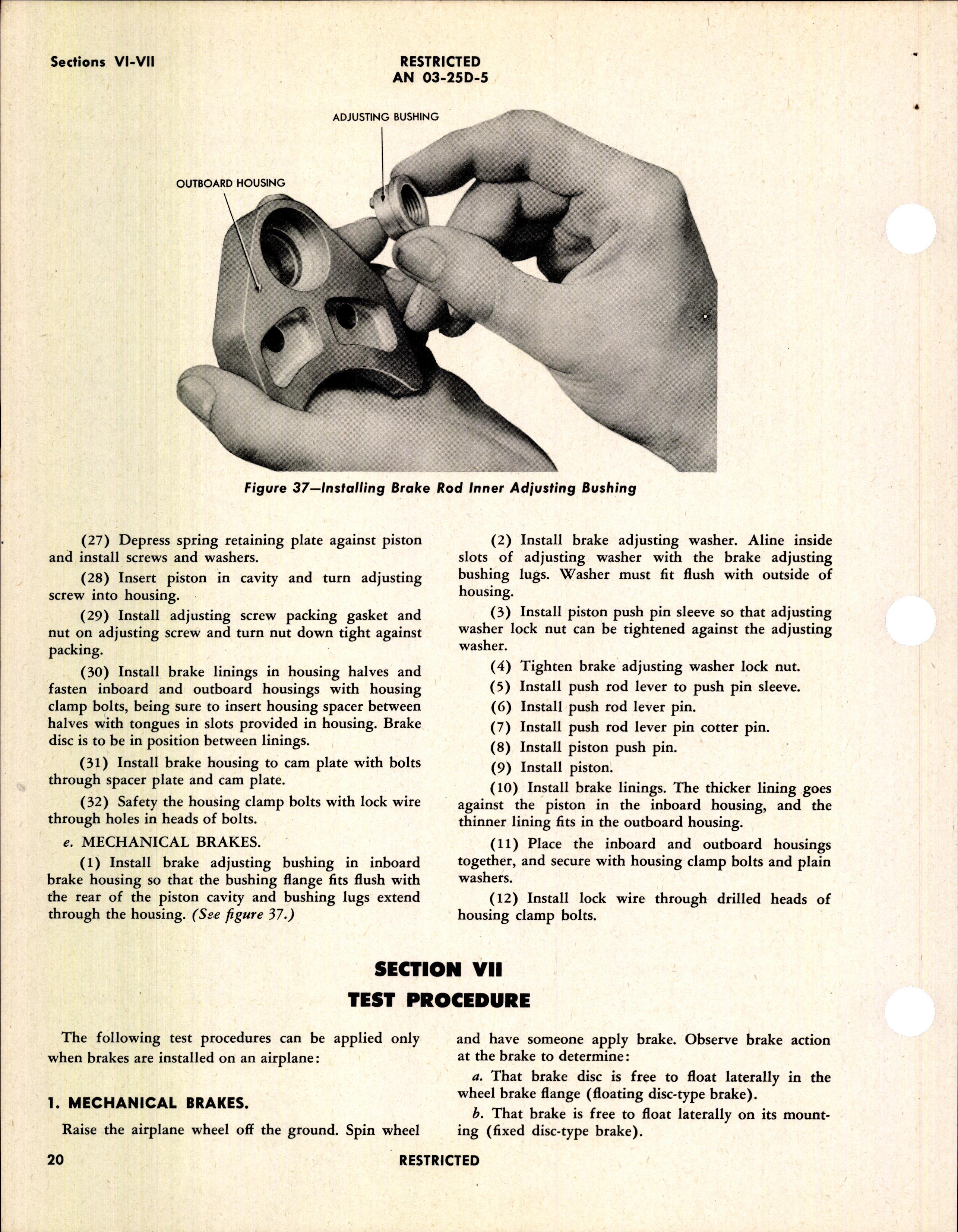 Sample page 32 from AirCorps Library document: Operation, Service and Overhaul Instructions with Parts Catalog for Single Disc Brakes