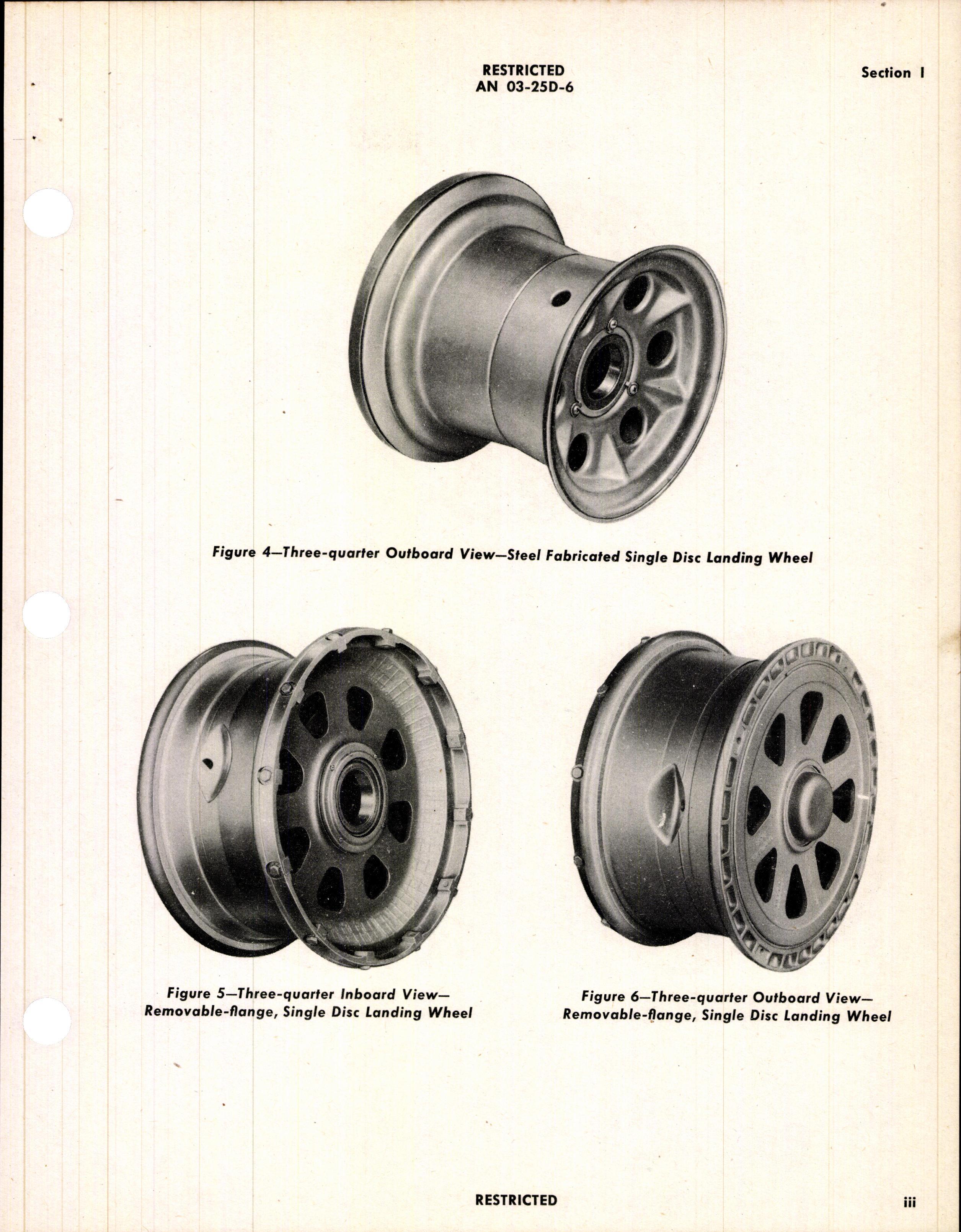 Sample page 5 from AirCorps Library document: Handbook of Instructions with Parts Catalog for Landing Wheels for use with Single Disc Brakes