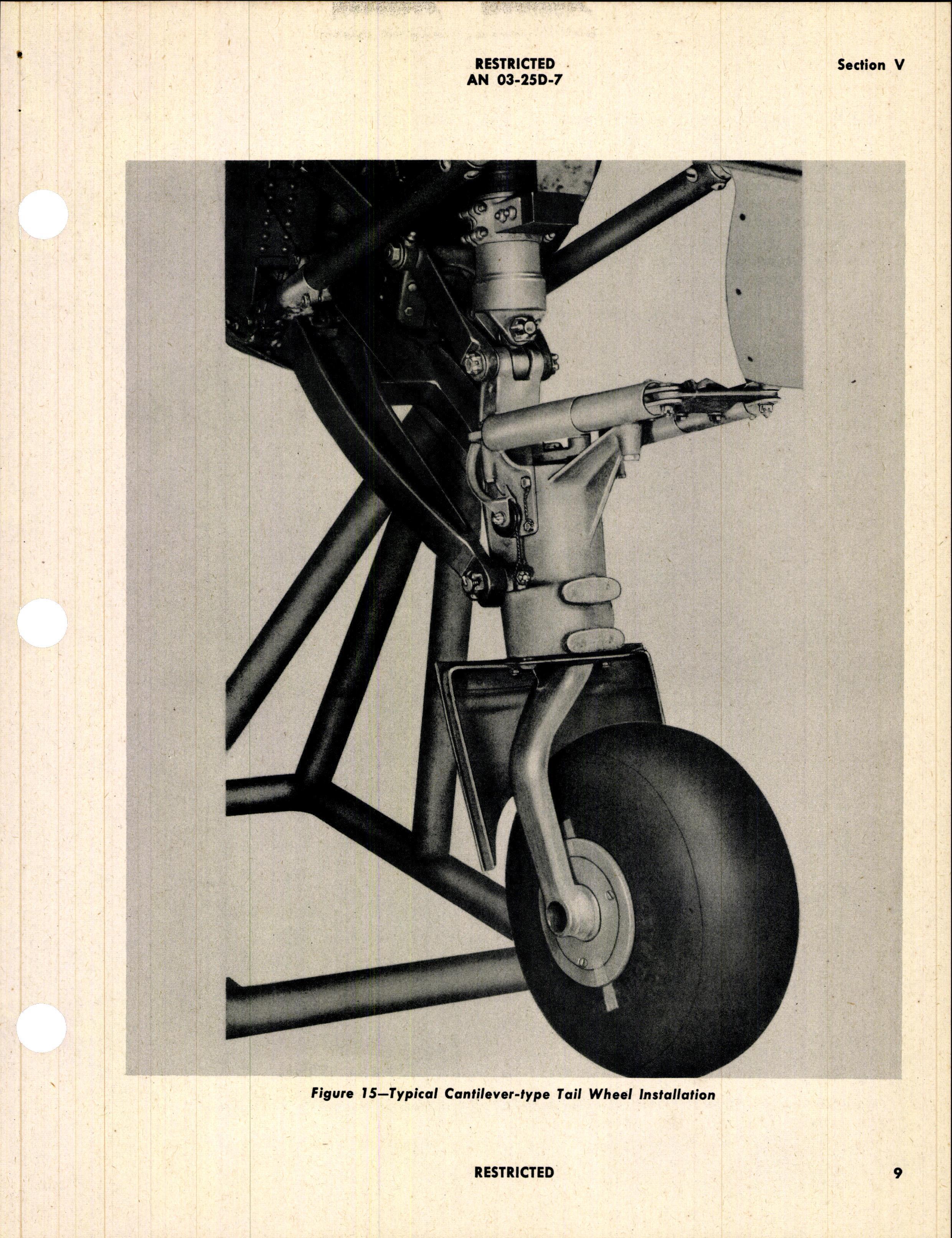 Sample page 15 from AirCorps Library document: Operation, Service and Overhaul Instructions with Parts Catalog for Nose and Tail Wheels