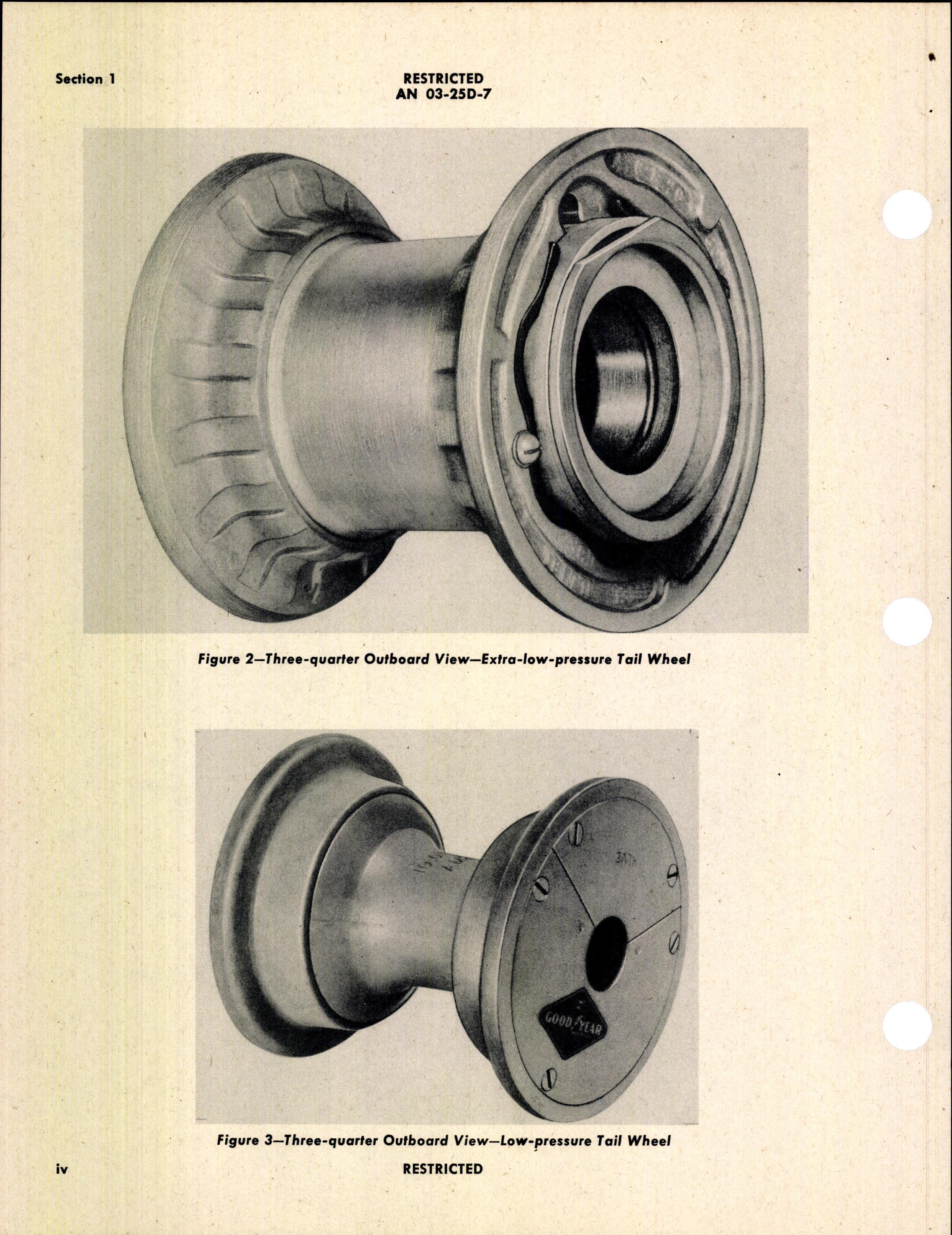 Sample page 6 from AirCorps Library document: Operation, Service and Overhaul Instructions with Parts Catalog for Nose and Tail Wheels
