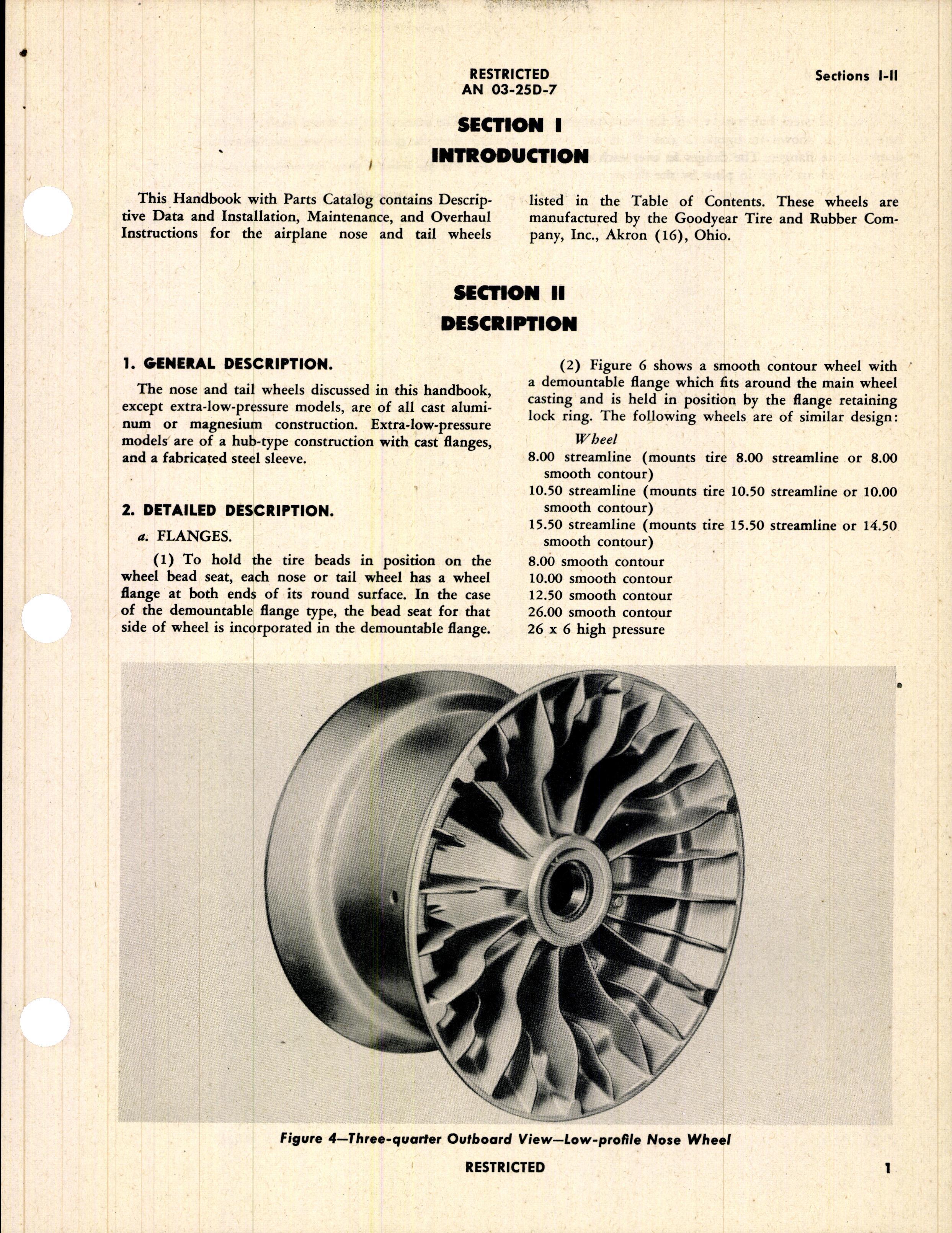 Sample page 7 from AirCorps Library document: Operation, Service and Overhaul Instructions with Parts Catalog for Nose and Tail Wheels