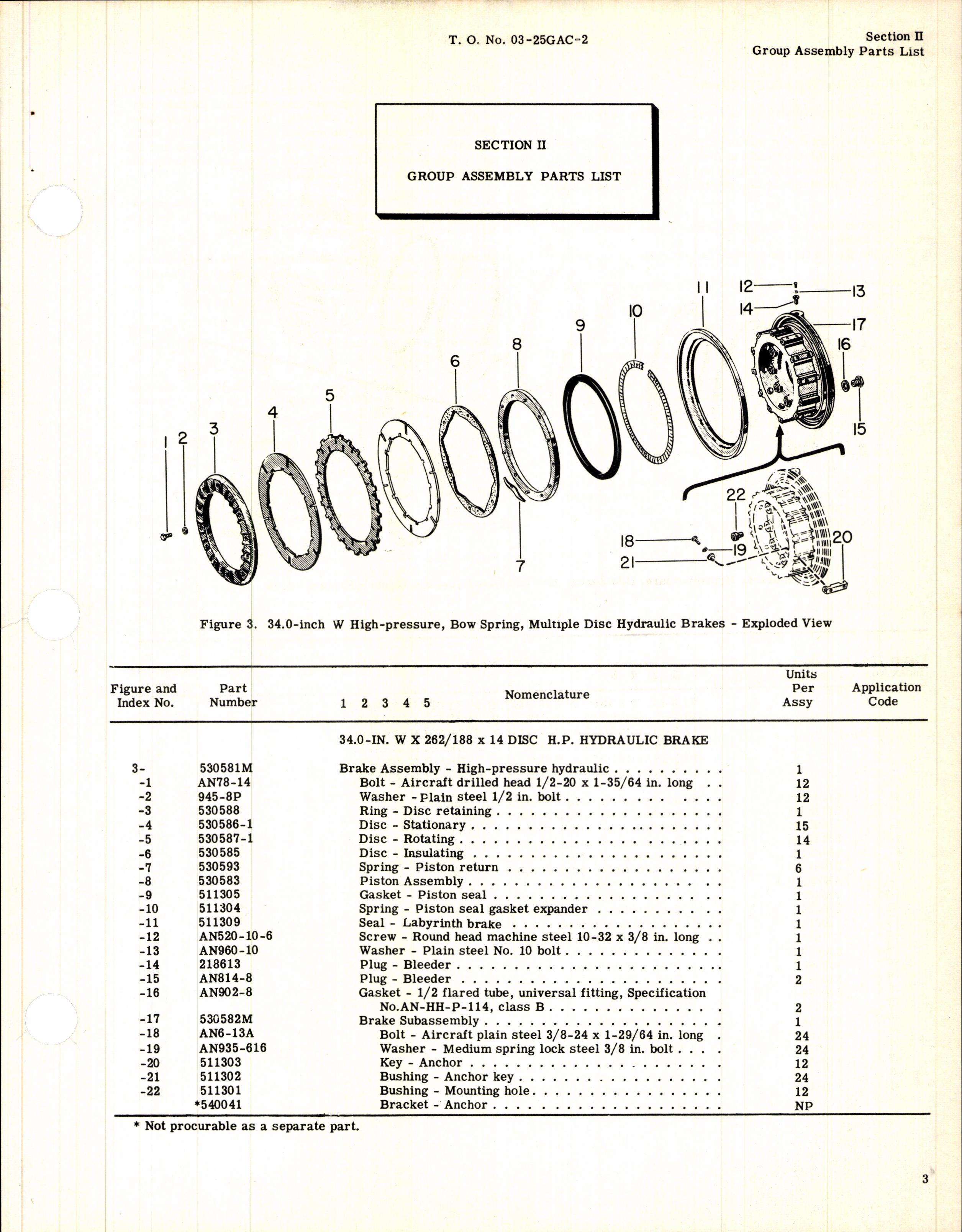 Sample page 7 from AirCorps Library document: Parts Catalog  for Multiple Disk Brakes (Goodyear)