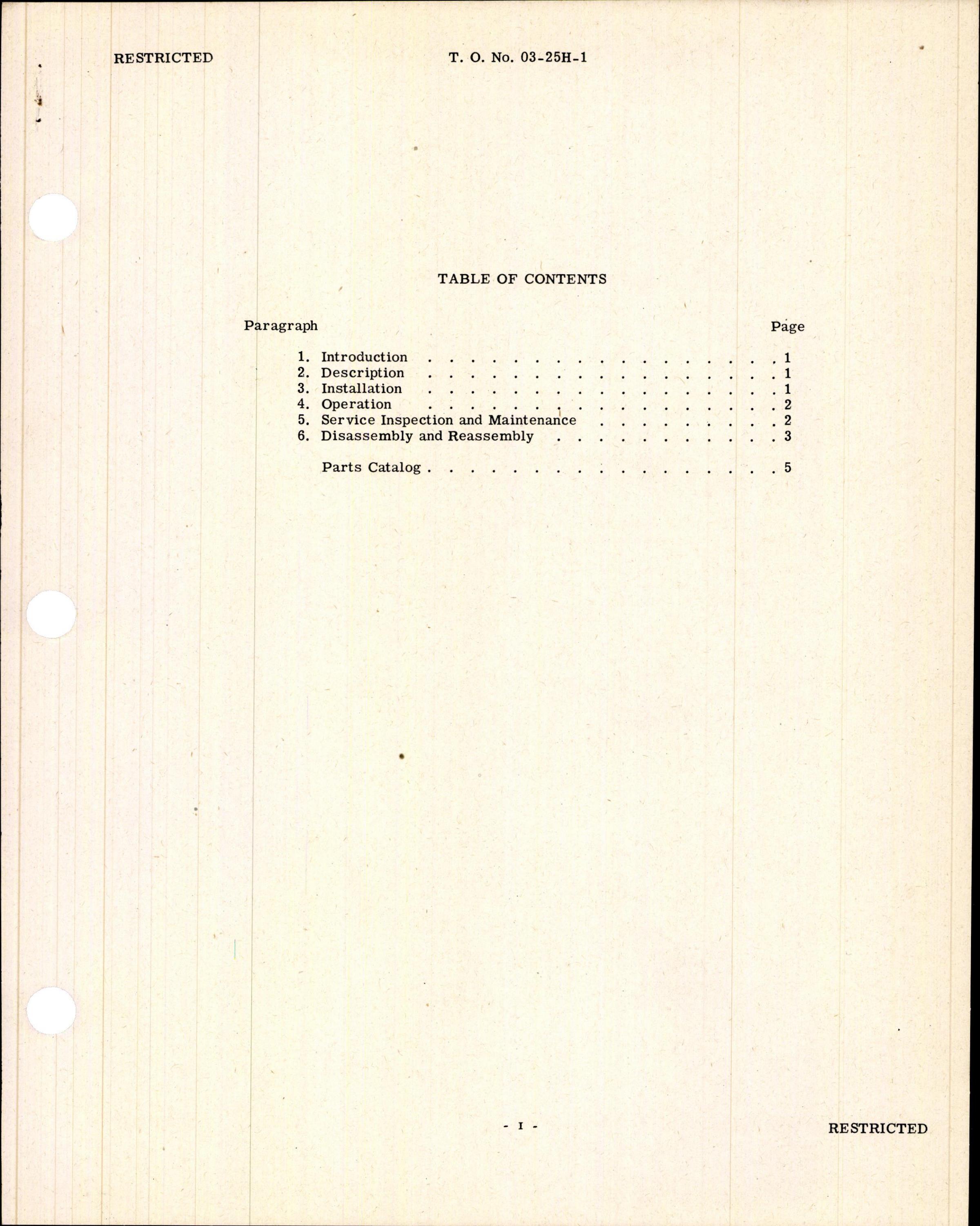 Sample page 3 from AirCorps Library document: Handbook of Instructions with Parts Catalog for Model MC100 Hydraulic Master Cylinder