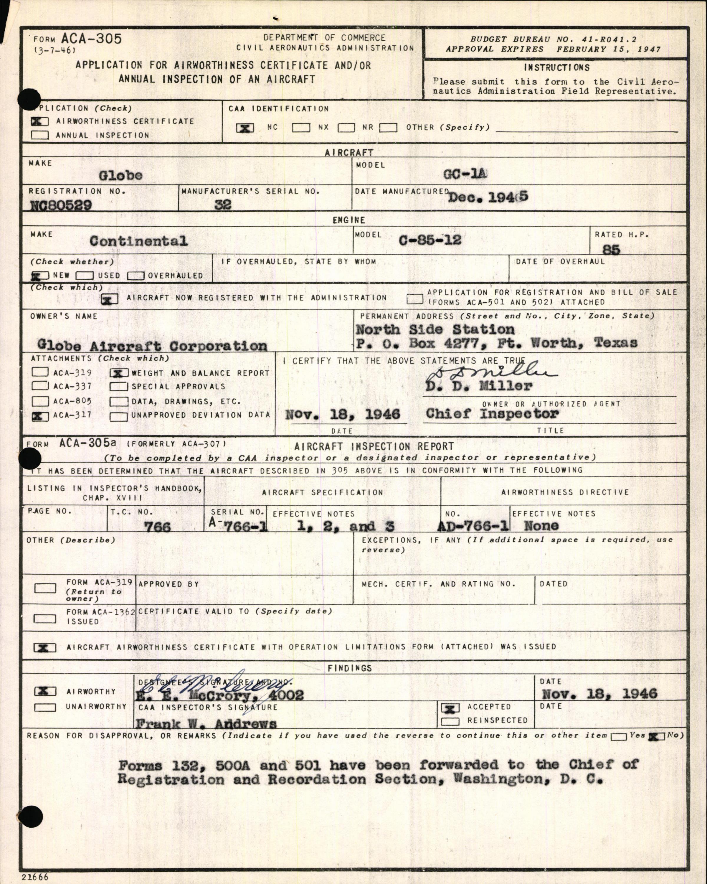 Sample page 5 from AirCorps Library document: Technical Information for Serial Number 32