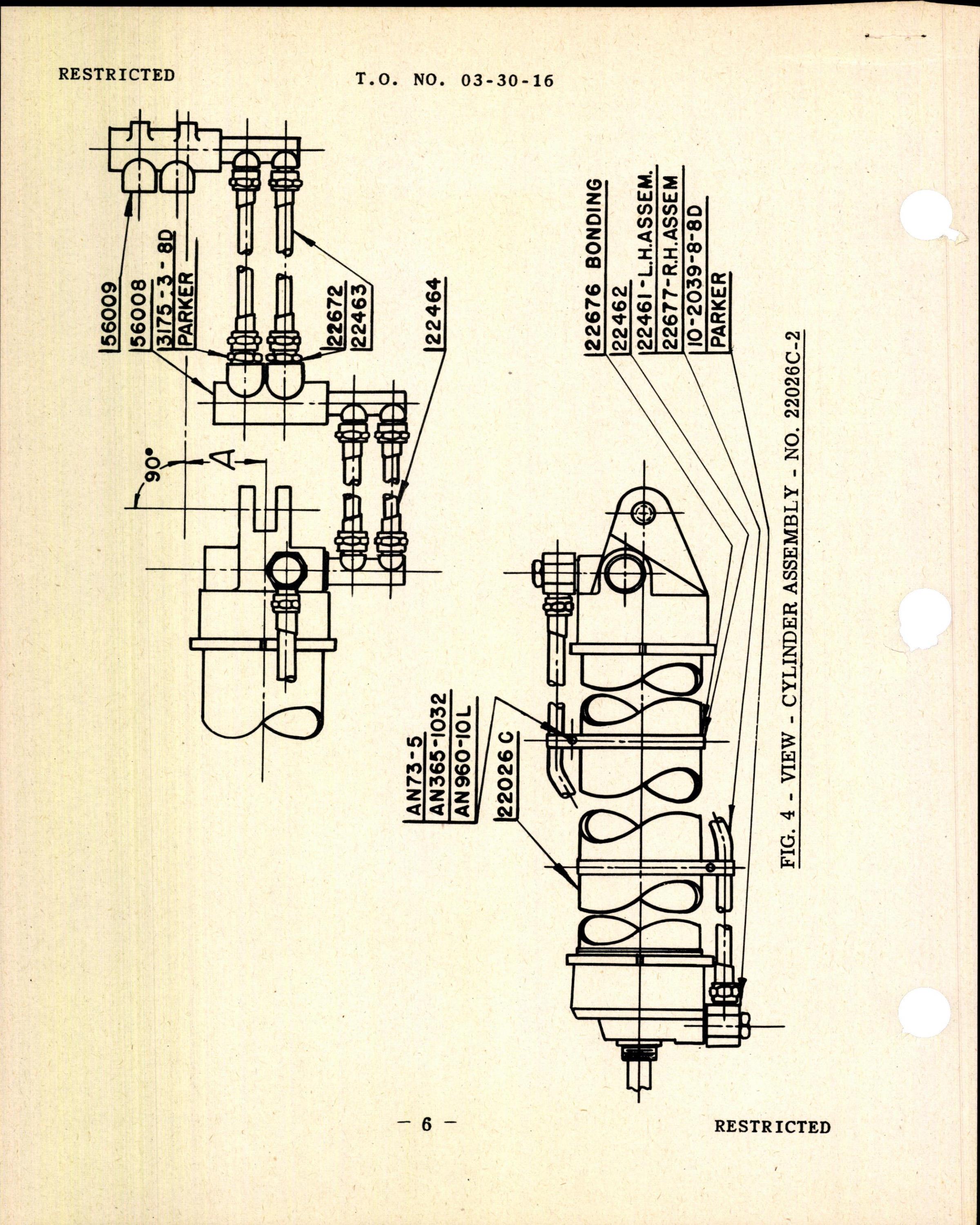 Sample page 6 from AirCorps Library document: Air and Hydraulic System Accessories, Instructions for Landing Gear Cylinder - Model 22026 Series - Airaco