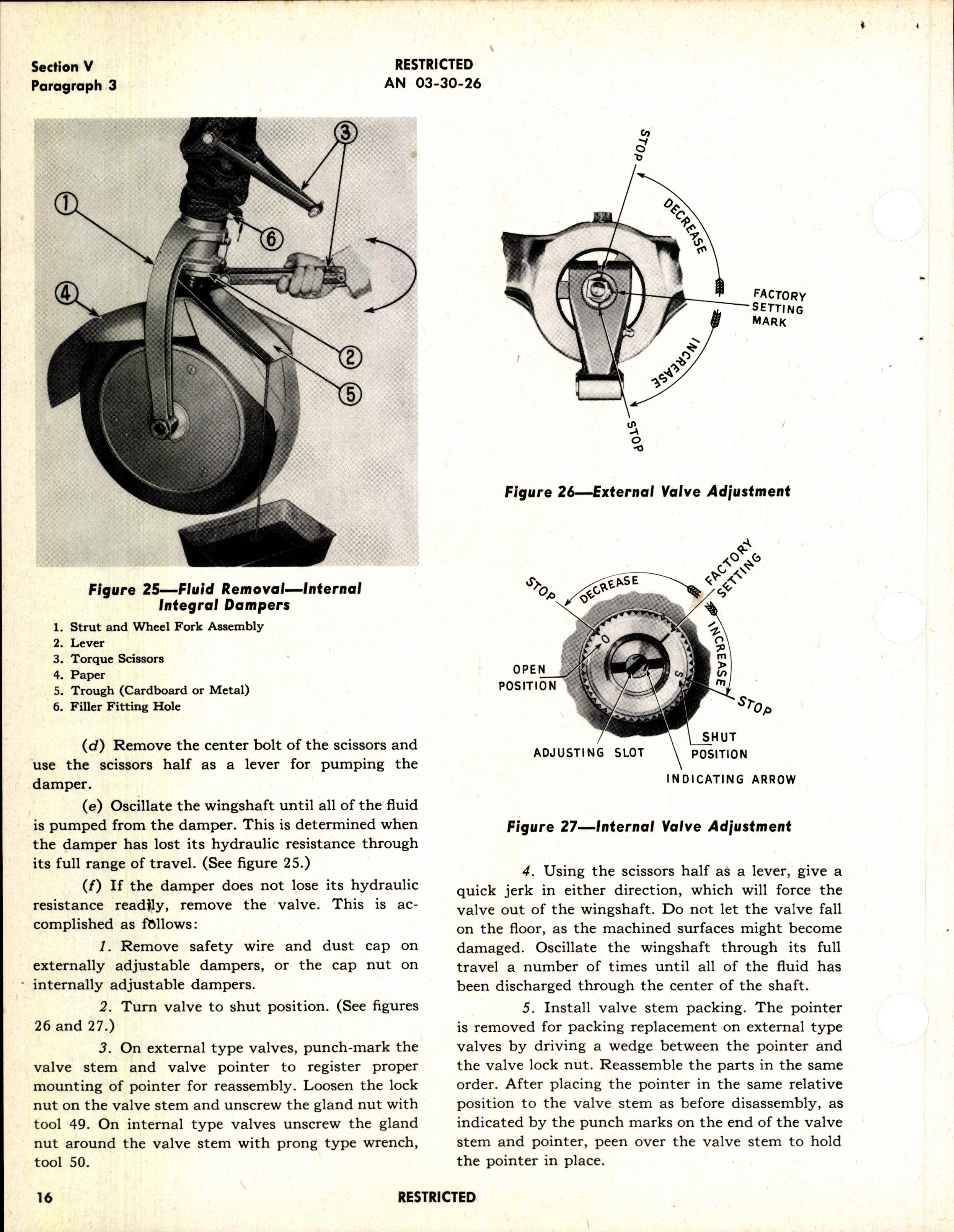 Sample page 44 from AirCorps Library document: Operation, Service, and Overhaul Instructions with Parts Catalog for Shimmy Dampers