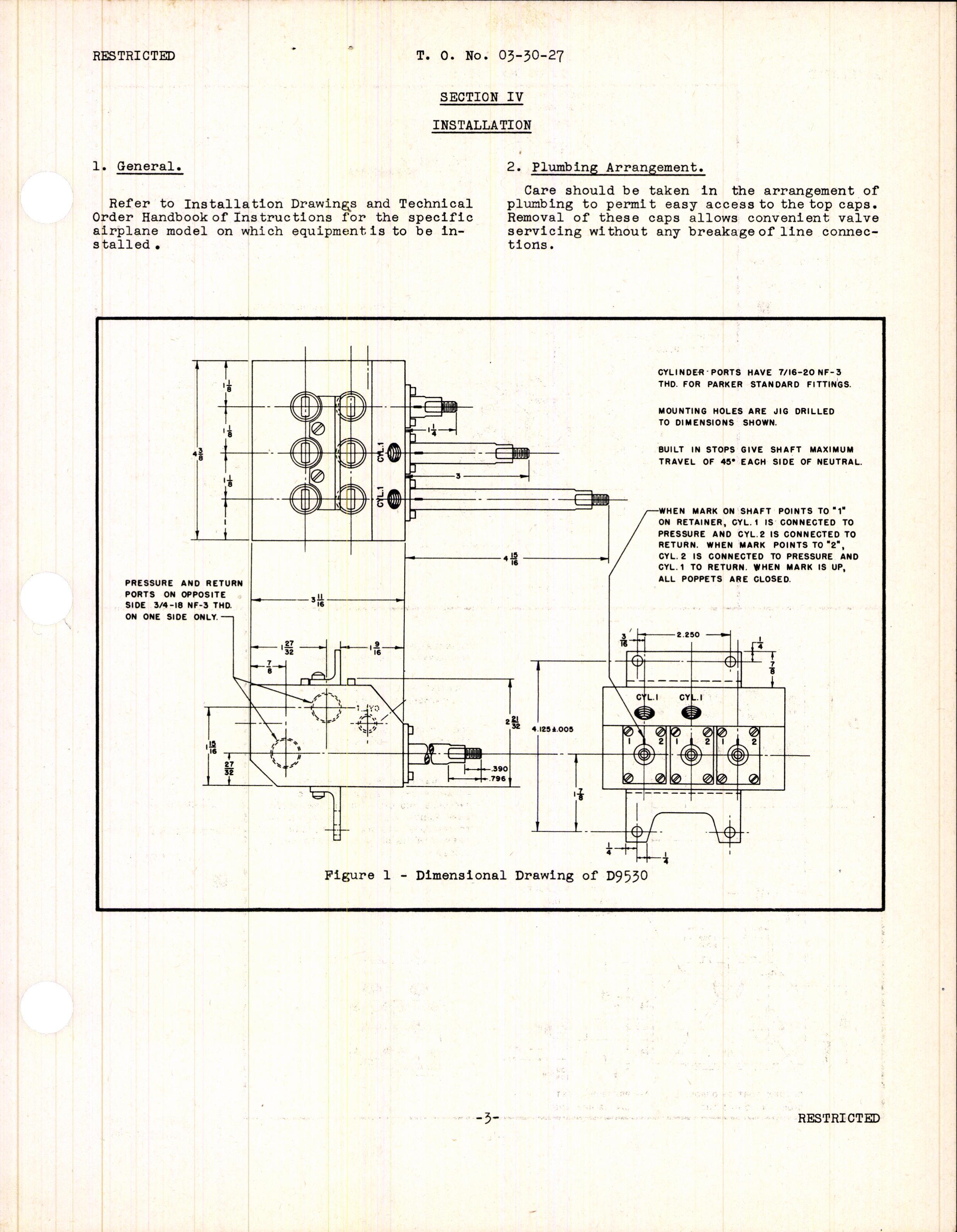 Sample page 5 from AirCorps Library document: Handbook of Instructions with Parts Catalog for Hydraulic Selector Valves
