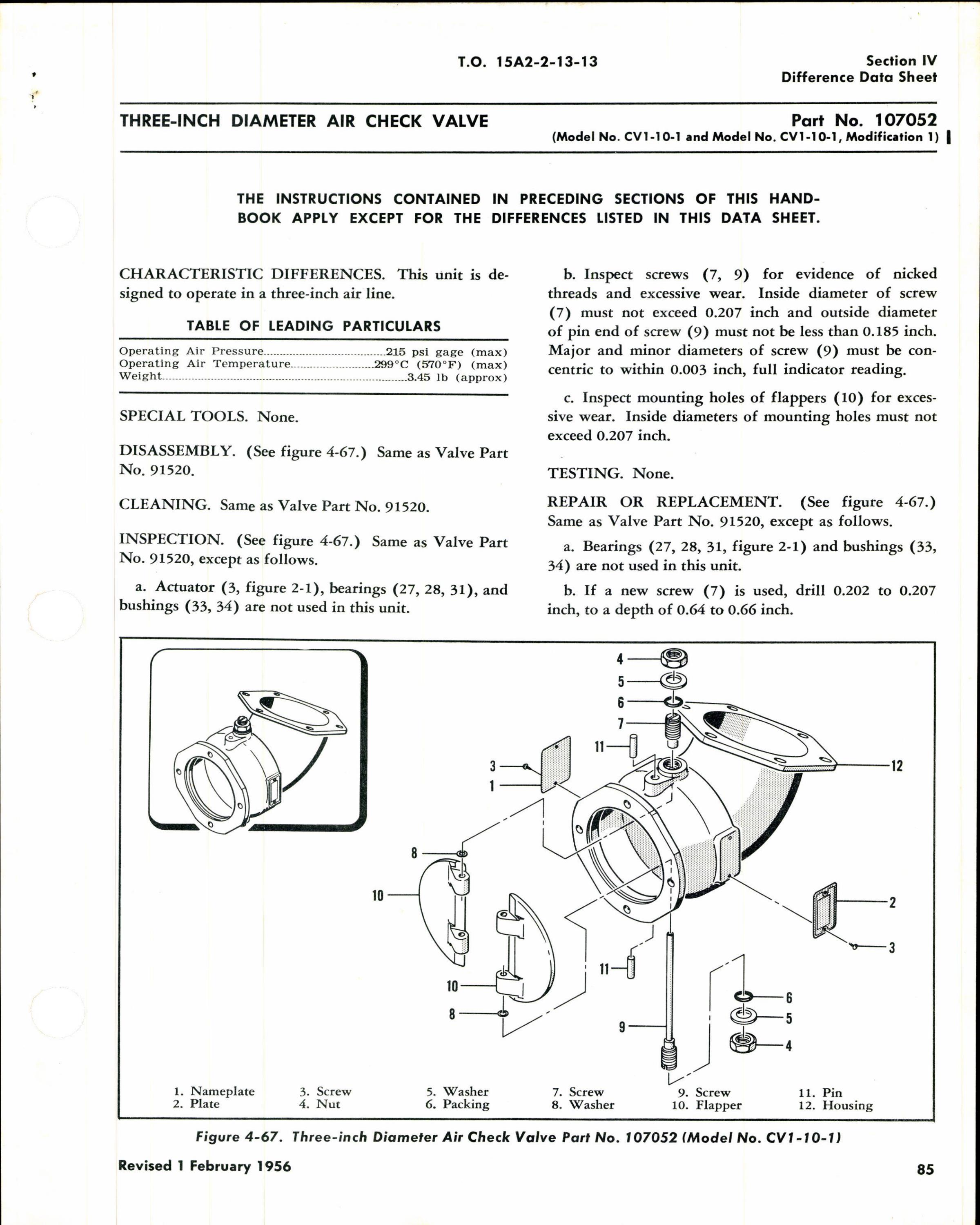Sample page 5 from AirCorps Library document: Overhaul Instructions for Check and Shutoff Valves