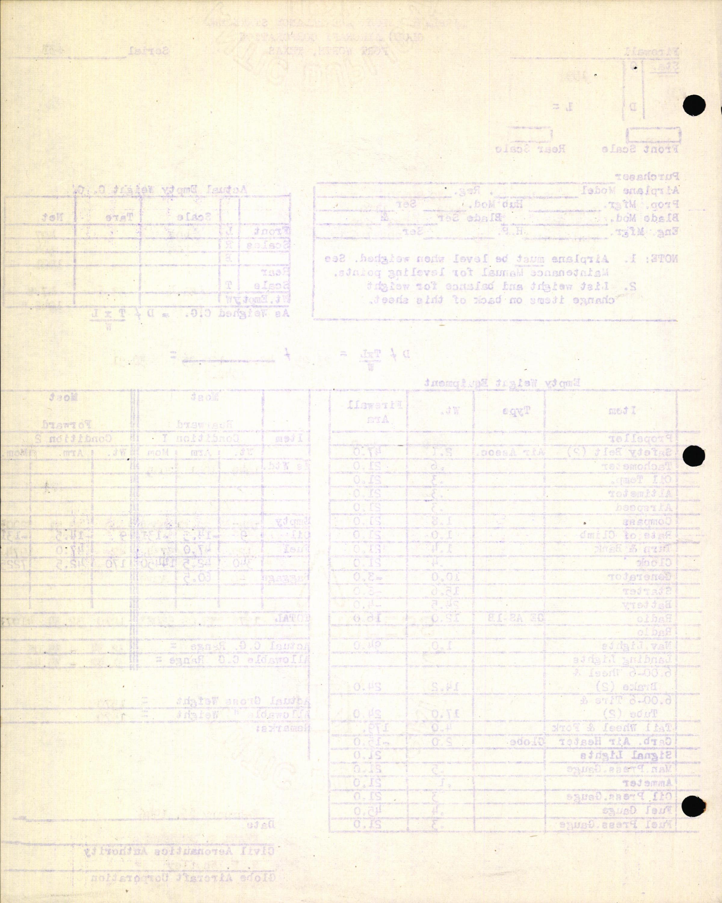 Sample page 8 from AirCorps Library document: Technical Information for Serial Number 33