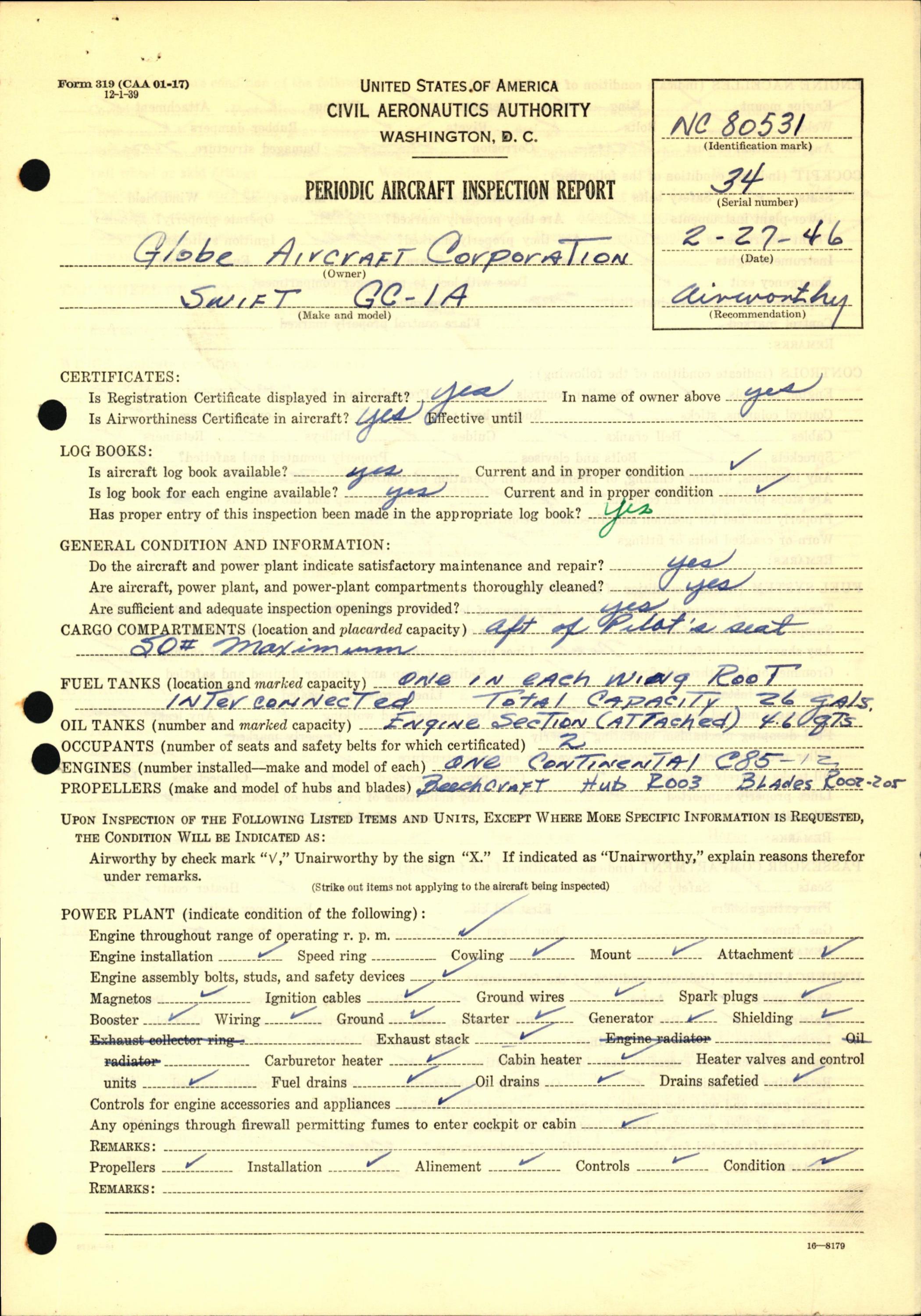 Sample page 7 from AirCorps Library document: Technical Information for Serial Number 34