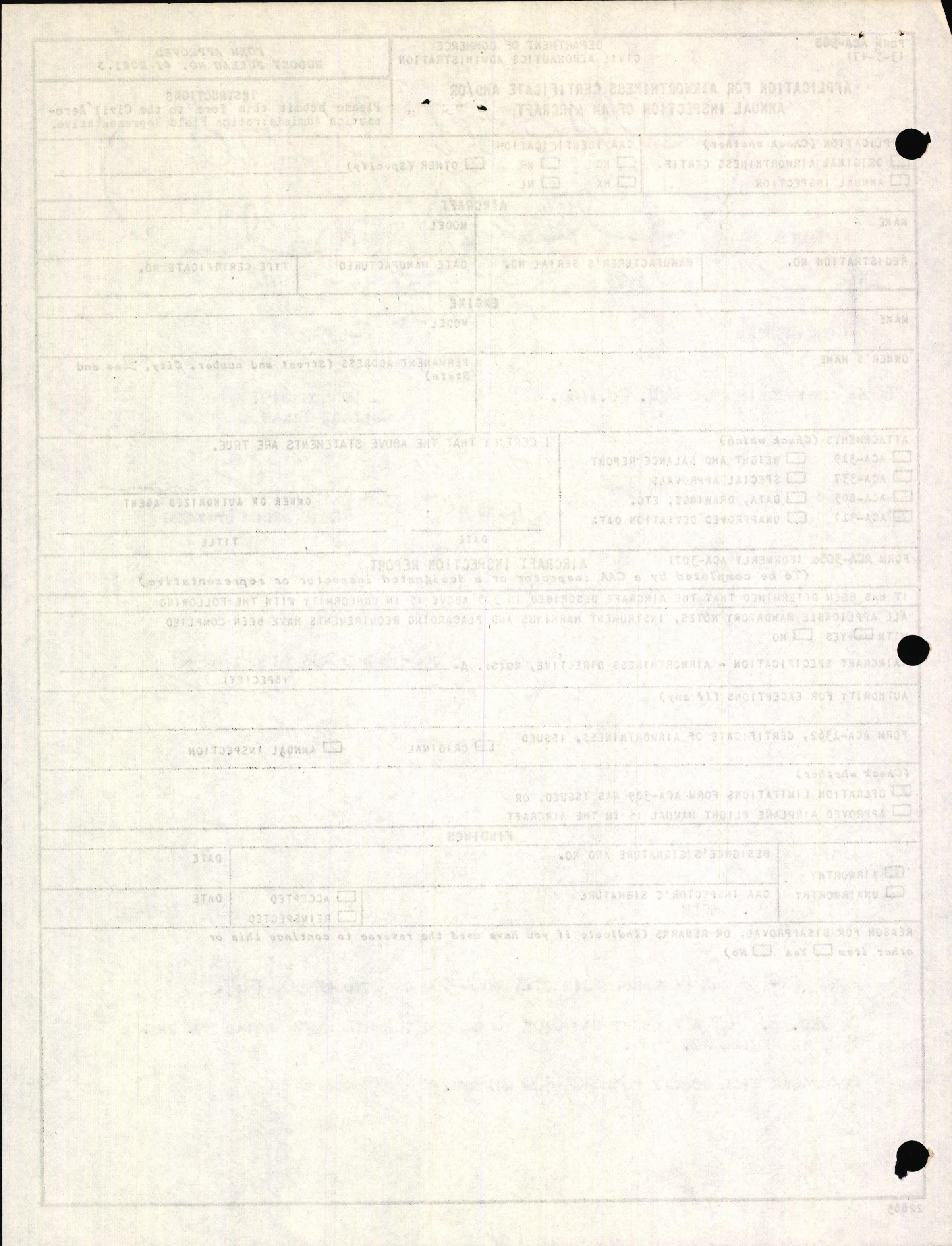 Sample page 2 from AirCorps Library document: Technical Information for Serial Number 3505