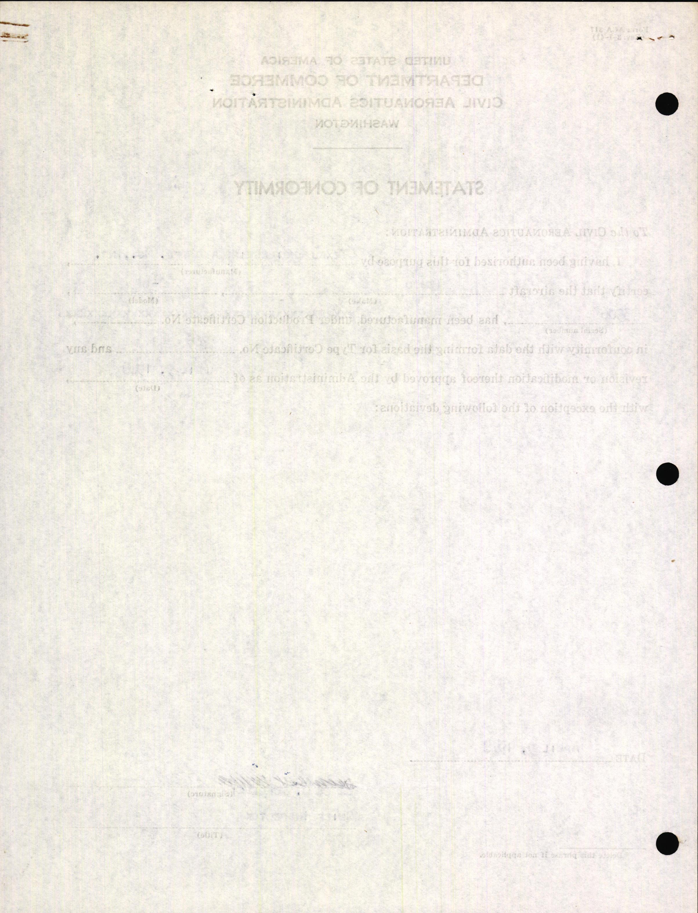 Sample page 4 from AirCorps Library document: Technical Information for Serial Number 3506