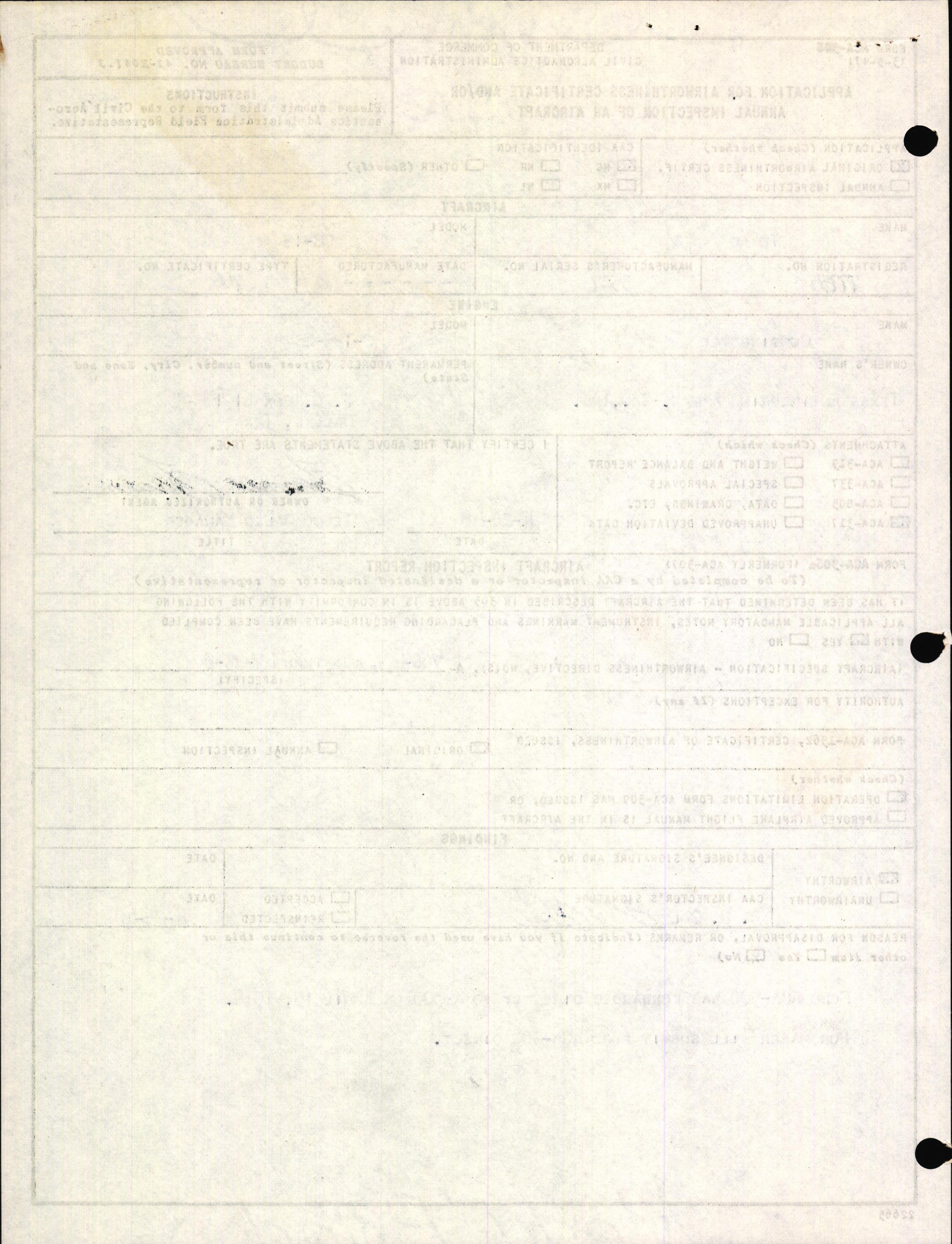 Sample page 2 from AirCorps Library document: Technical Information for Serial Number 3527
