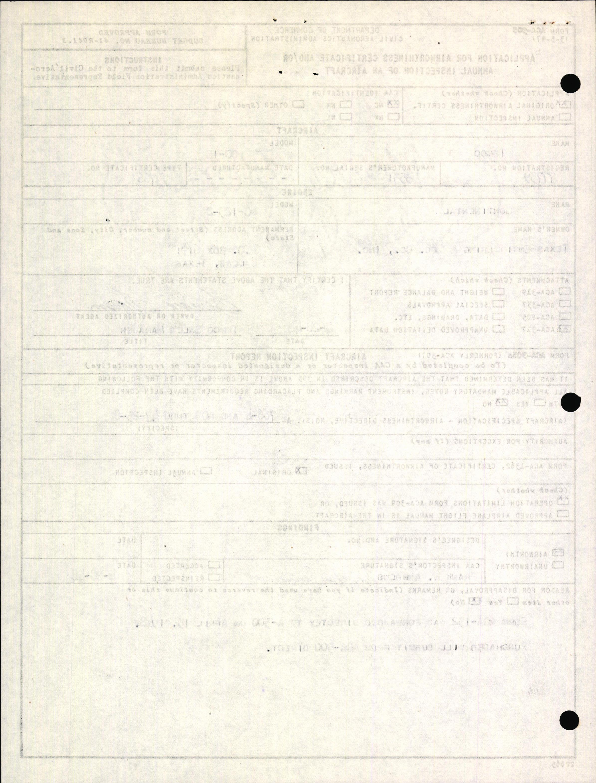 Sample page 2 from AirCorps Library document: Technical Information for Serial Number 3531