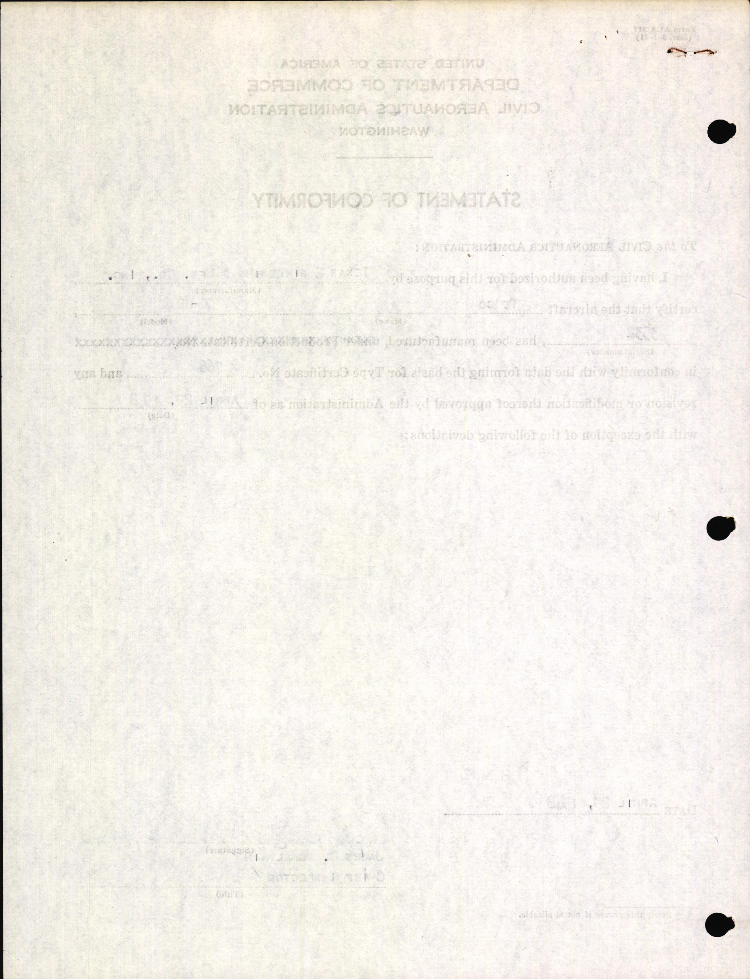Sample page 4 from AirCorps Library document: Technical Information for Serial Number 3532
