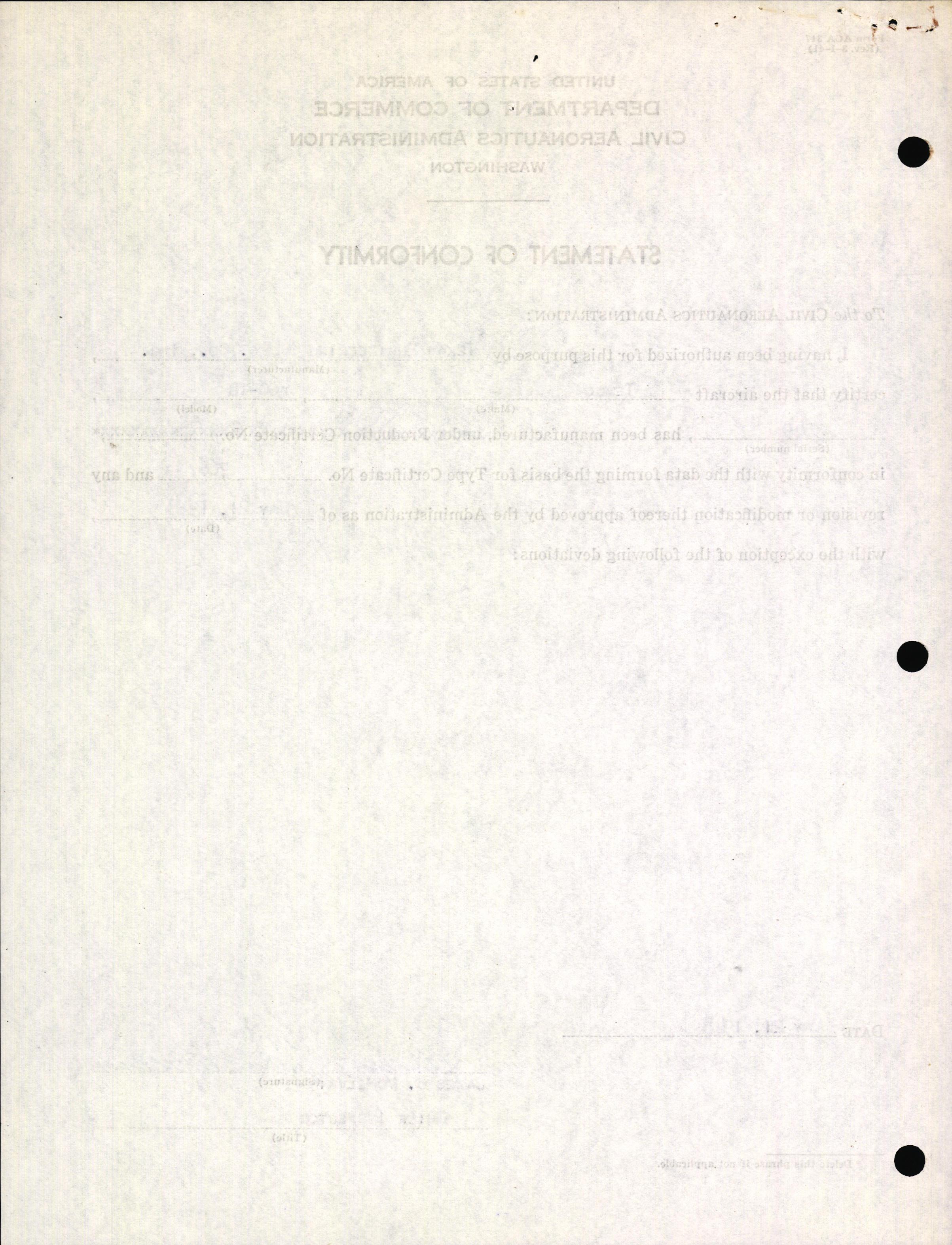 Sample page 4 from AirCorps Library document: Technical Information for Serial Number 3549