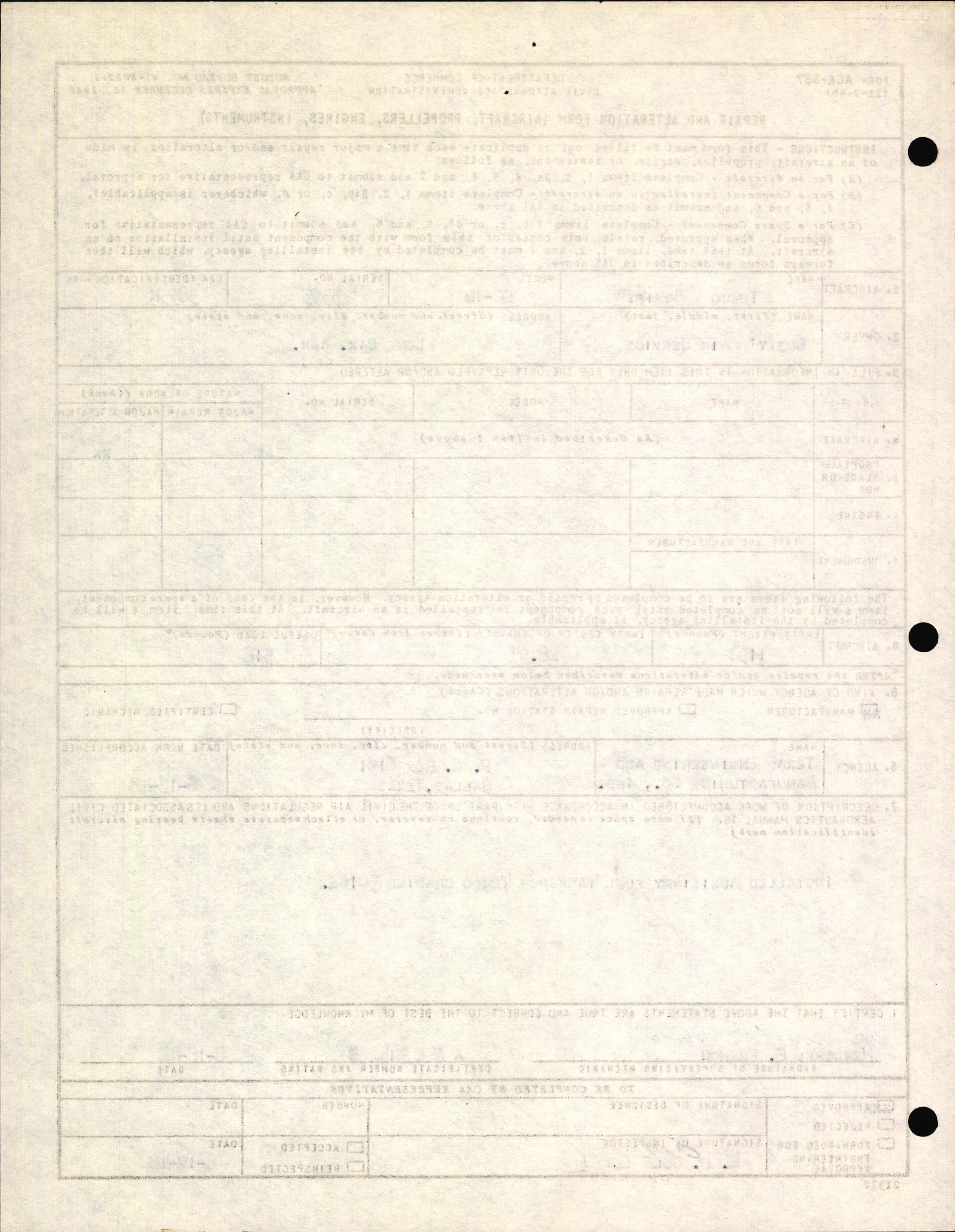 Sample page 4 from AirCorps Library document: Technical Information for Serial Number 3555