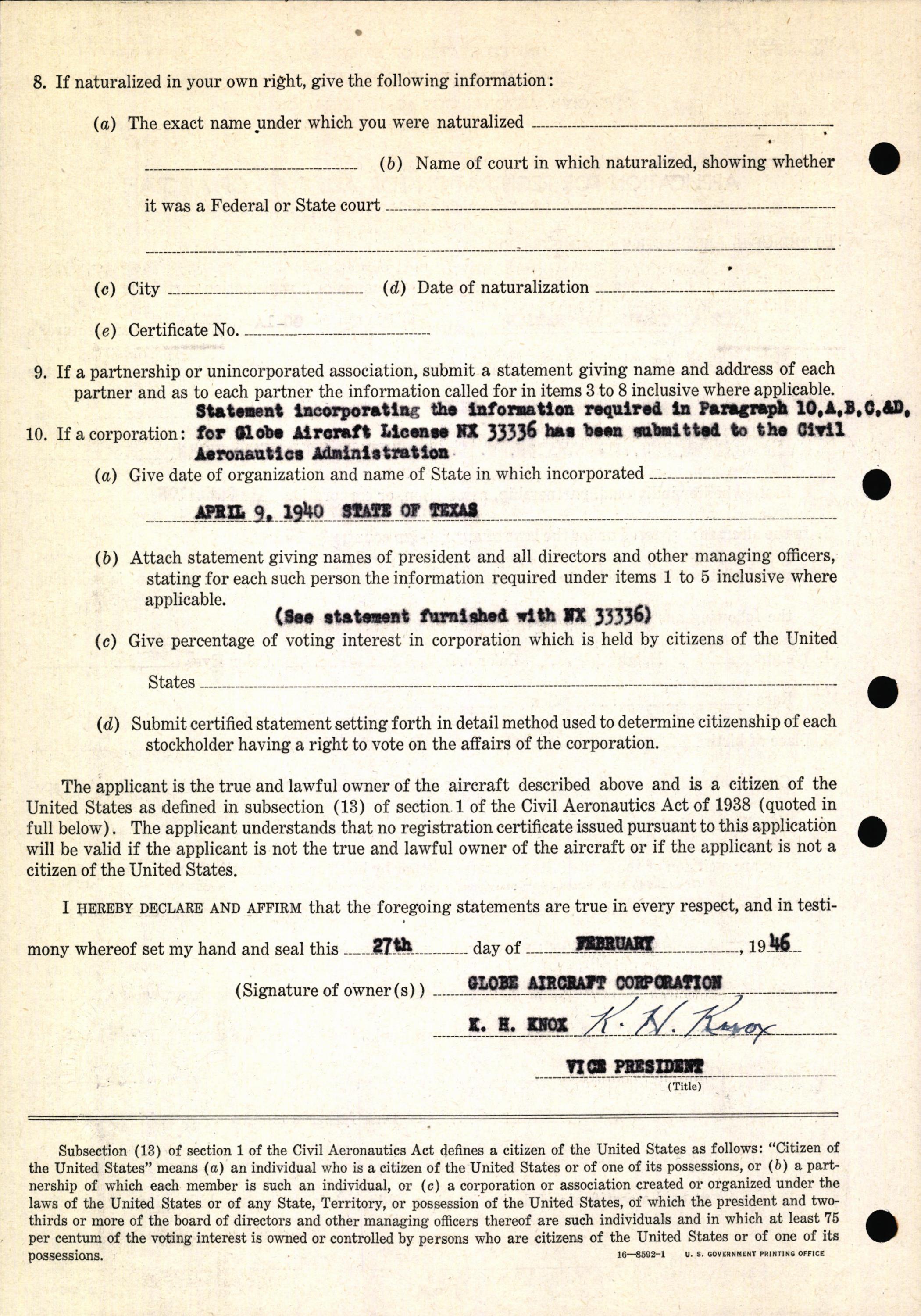 Sample page 8 from AirCorps Library document: Technical Information for Serial Number 35