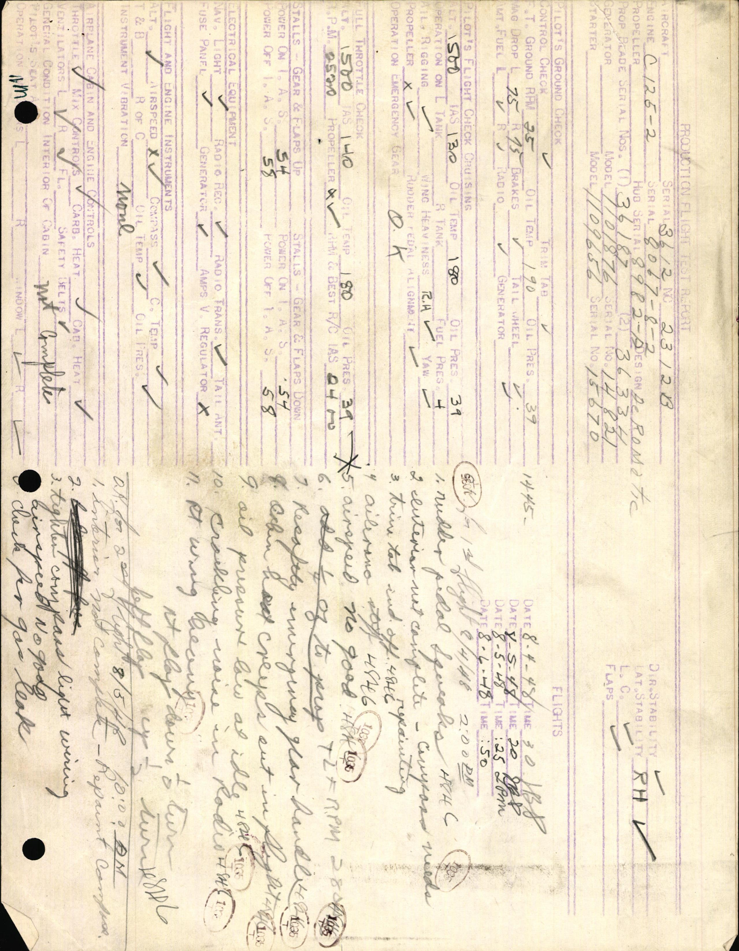 Sample page 3 from AirCorps Library document: Technical Information for Serial Number 3612