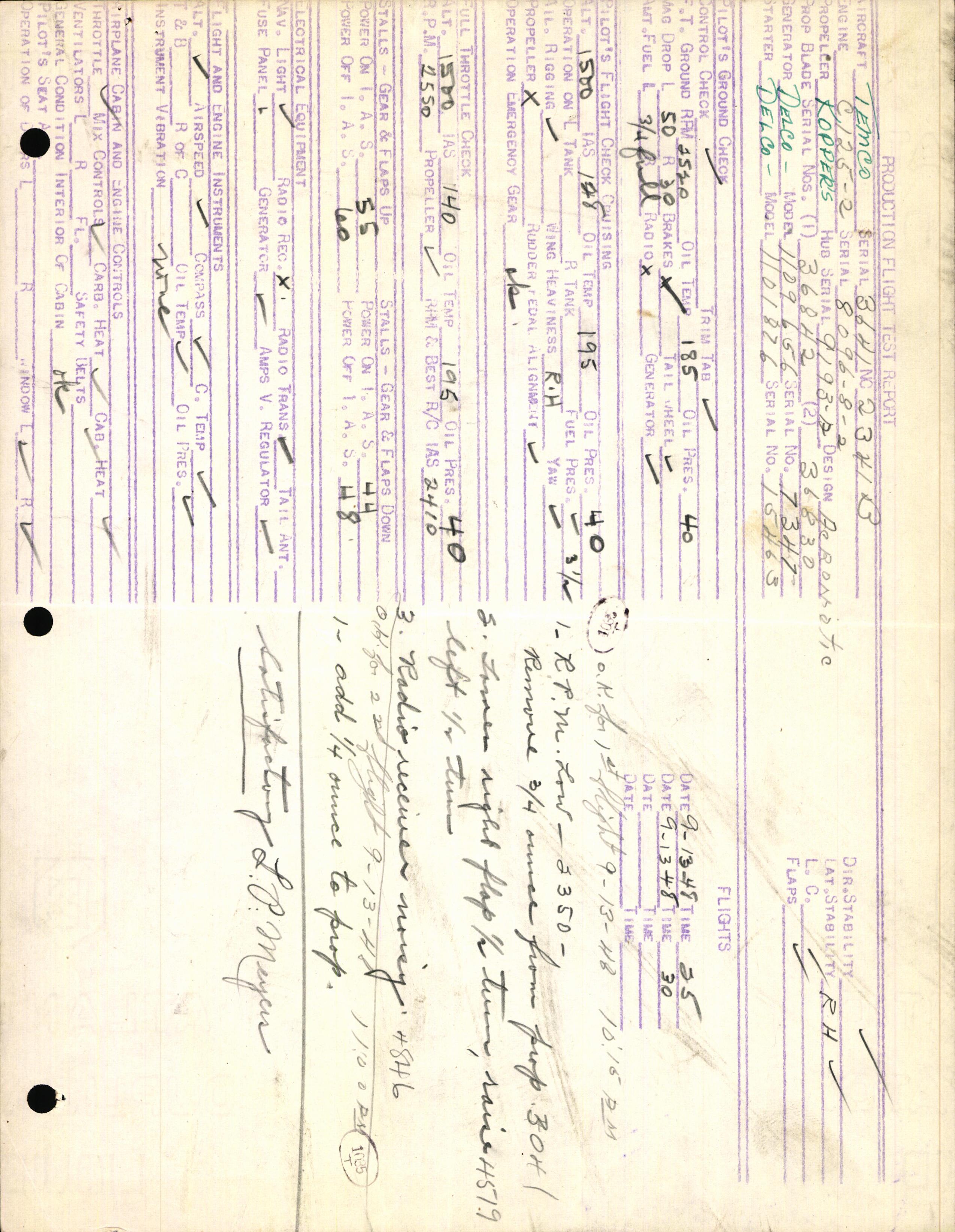 Sample page 3 from AirCorps Library document: Technical Information for Serial Number 3641
