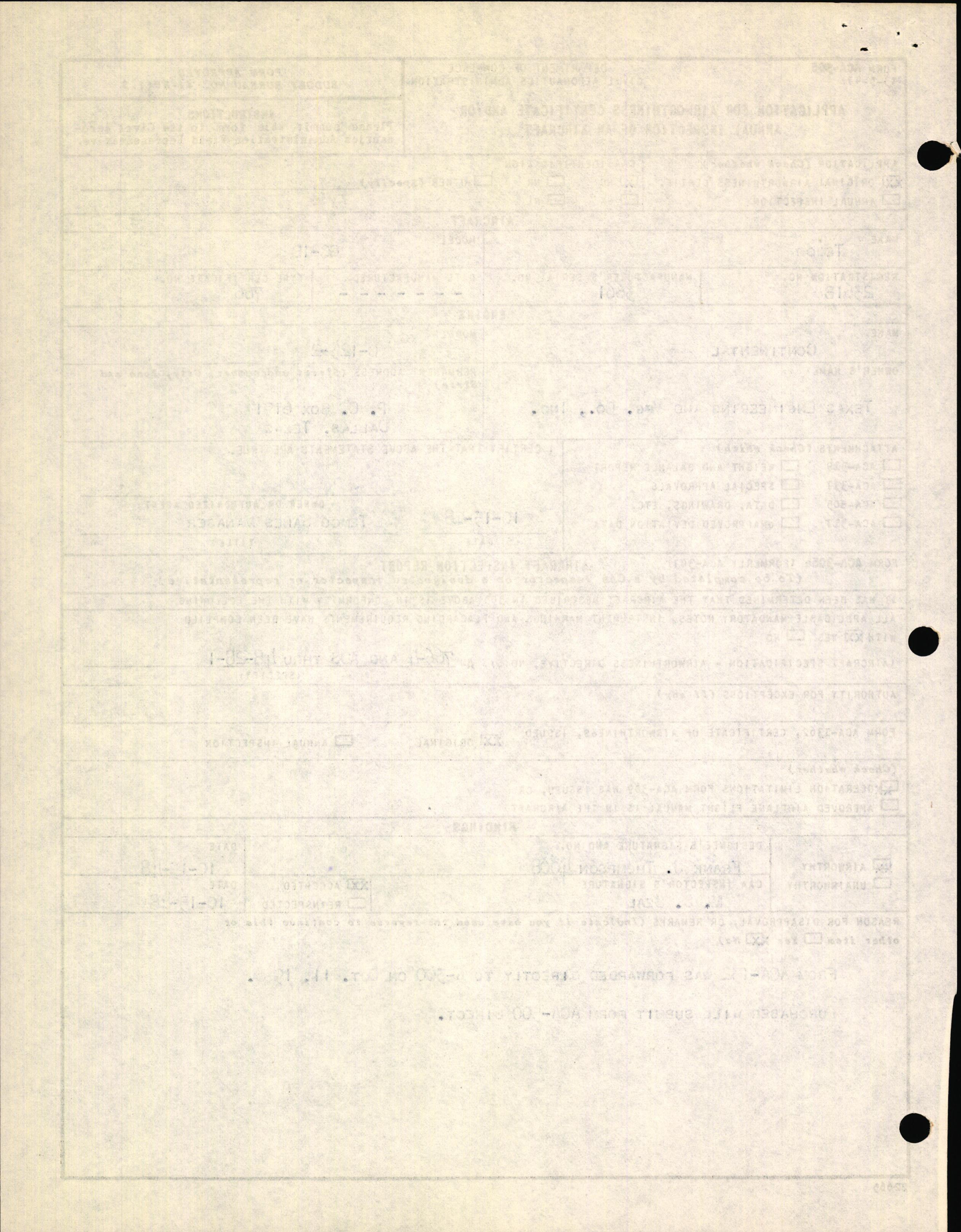 Sample page 2 from AirCorps Library document: Technical Information for Serial Number 3661