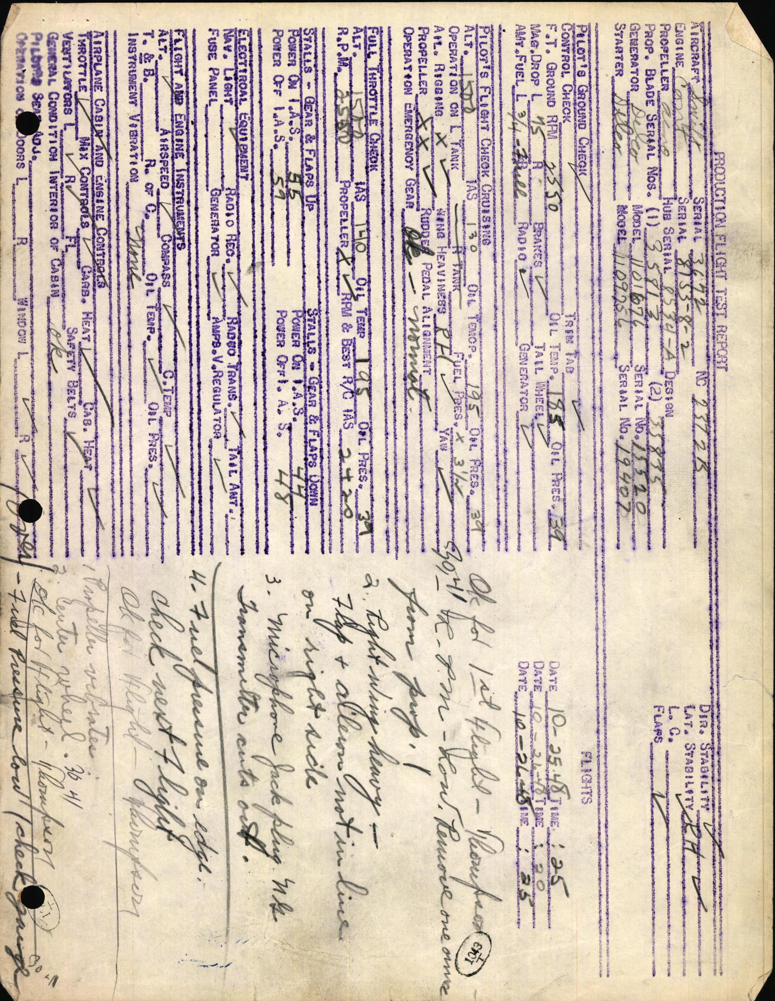 Sample page 3 from AirCorps Library document: Technical Information for Serial Number 3672