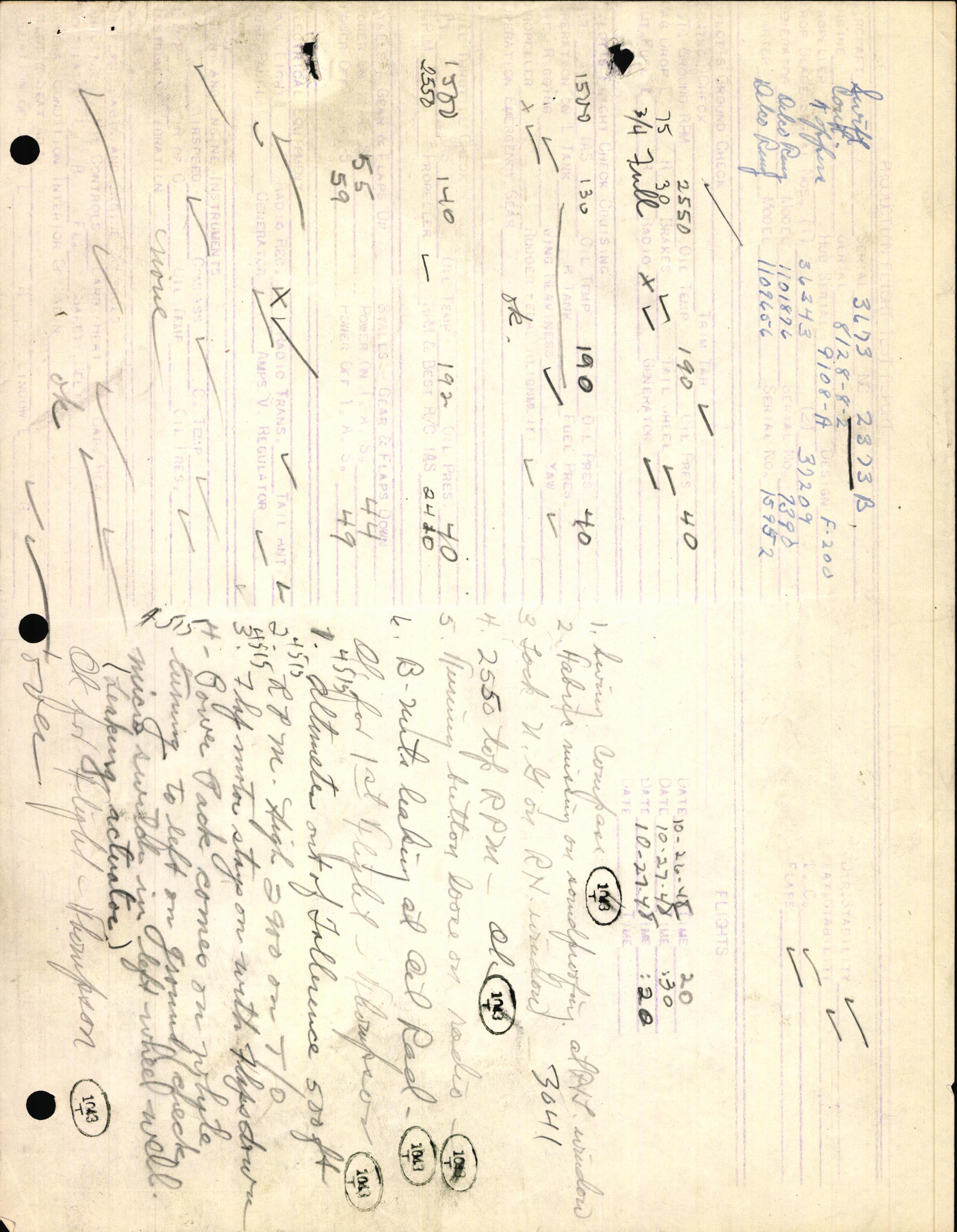 Sample page 3 from AirCorps Library document: Technical Information for Serial Number 3673