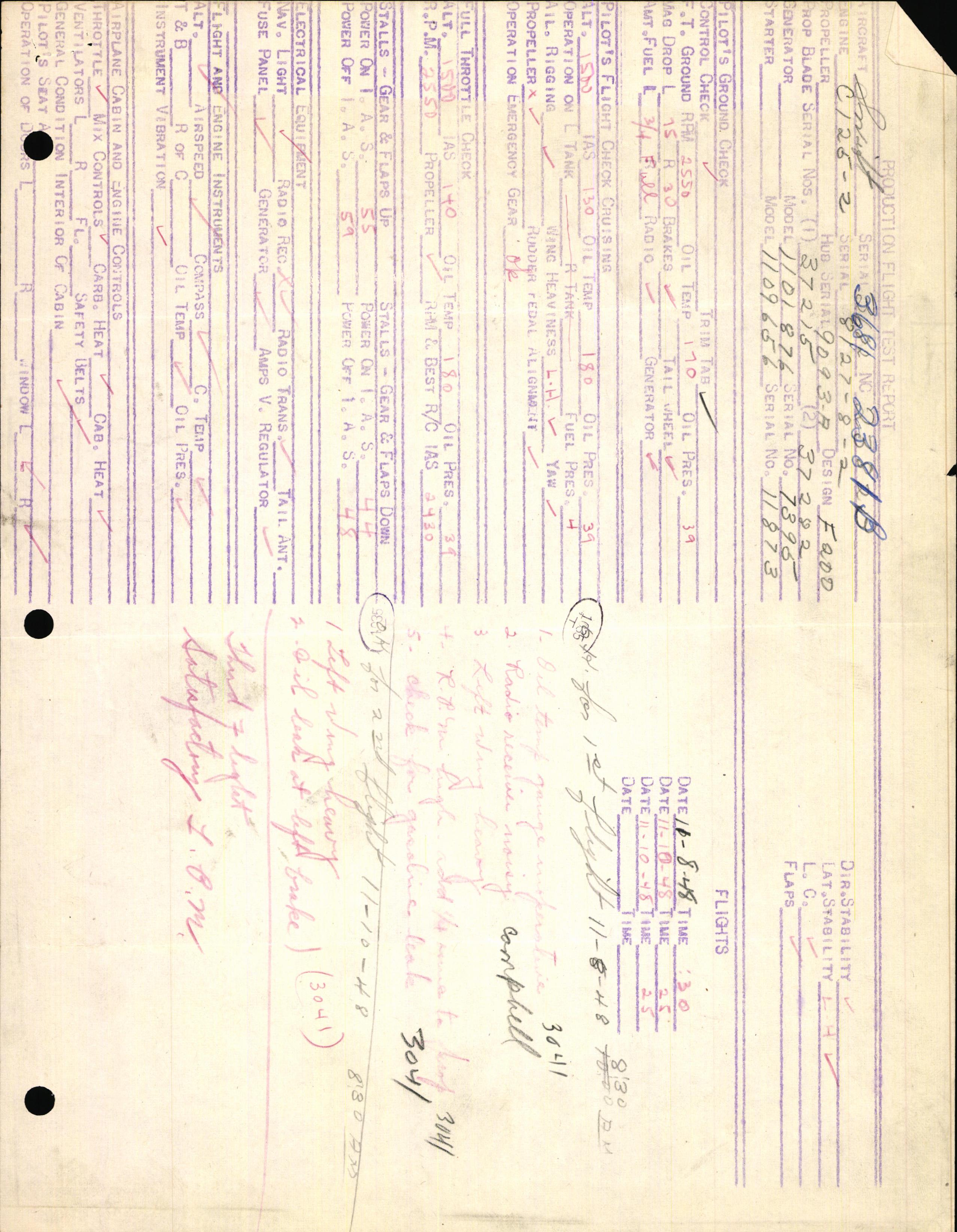 Sample page 3 from AirCorps Library document: Technical Information for Serial Number 3681