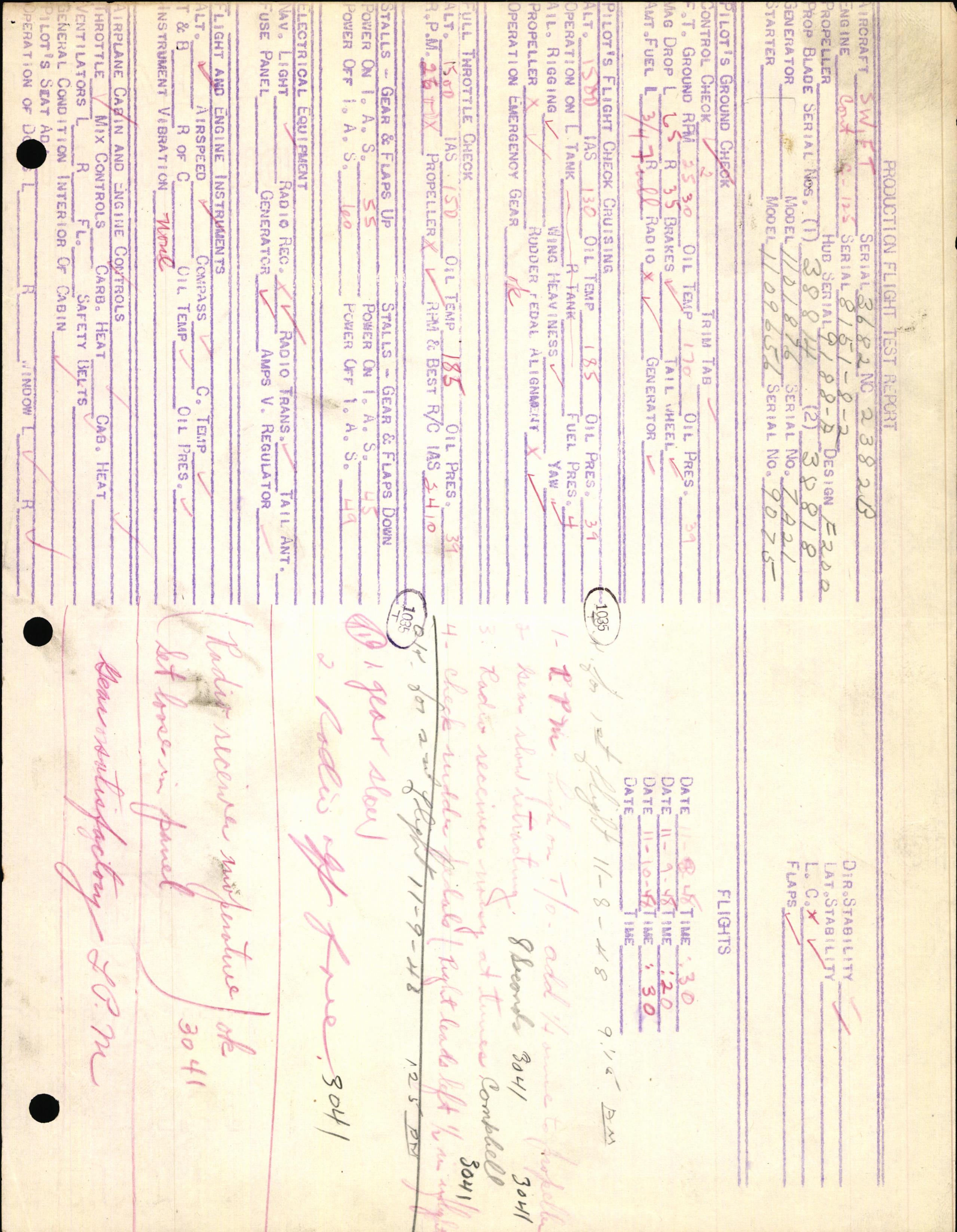 Sample page 3 from AirCorps Library document: Technical Information for Serial Number 3682