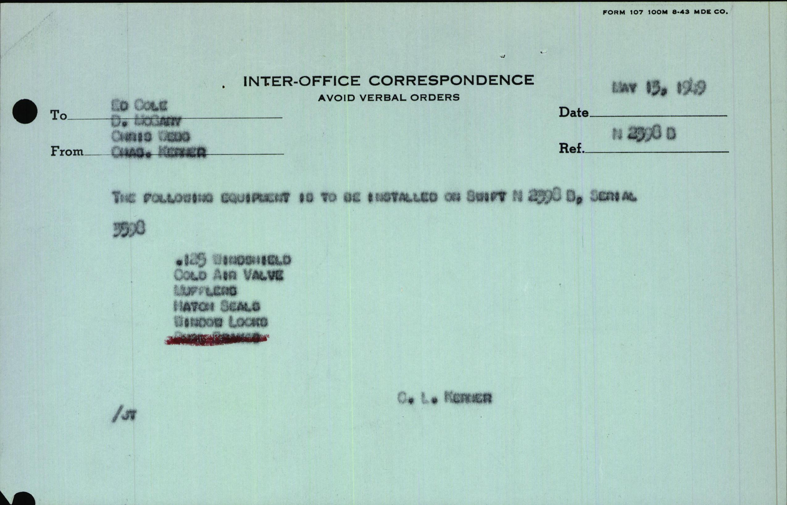 Sample page 3 from AirCorps Library document: Technical Information for Serial Number 3698