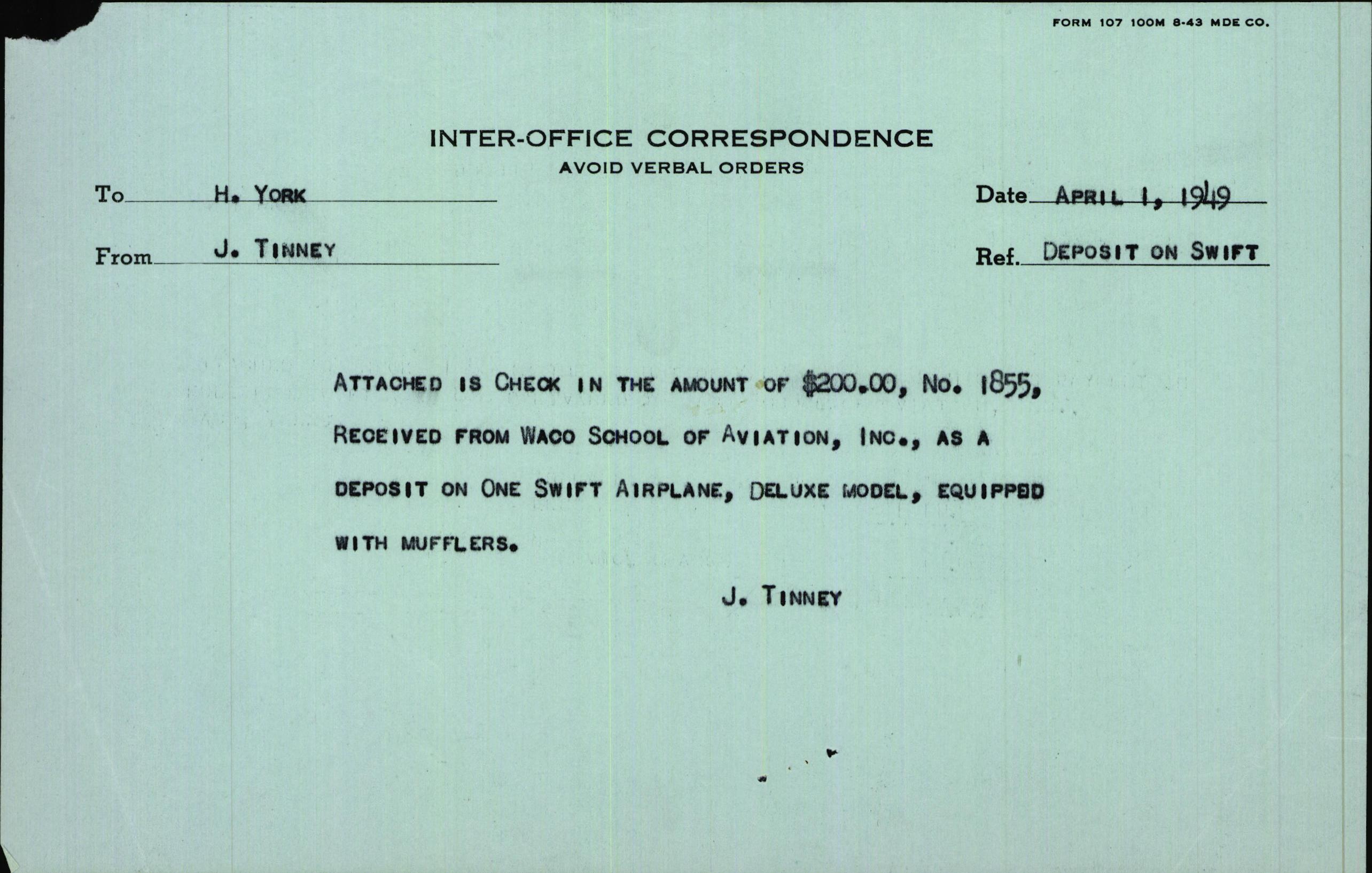 Sample page 3 from AirCorps Library document: Technical Information for Serial Number 3699