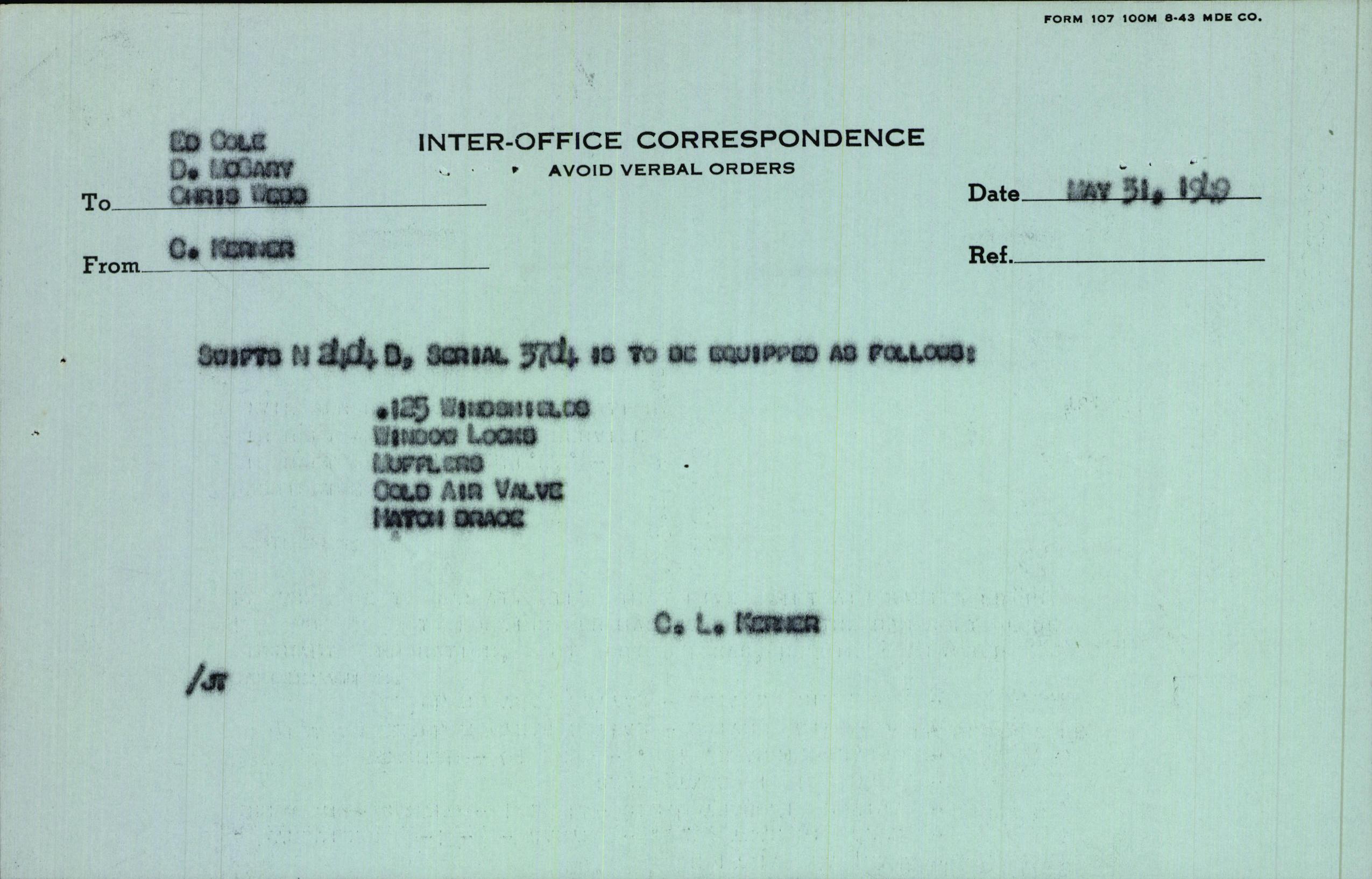 Sample page 3 from AirCorps Library document: Technical Information for Serial Number 3704