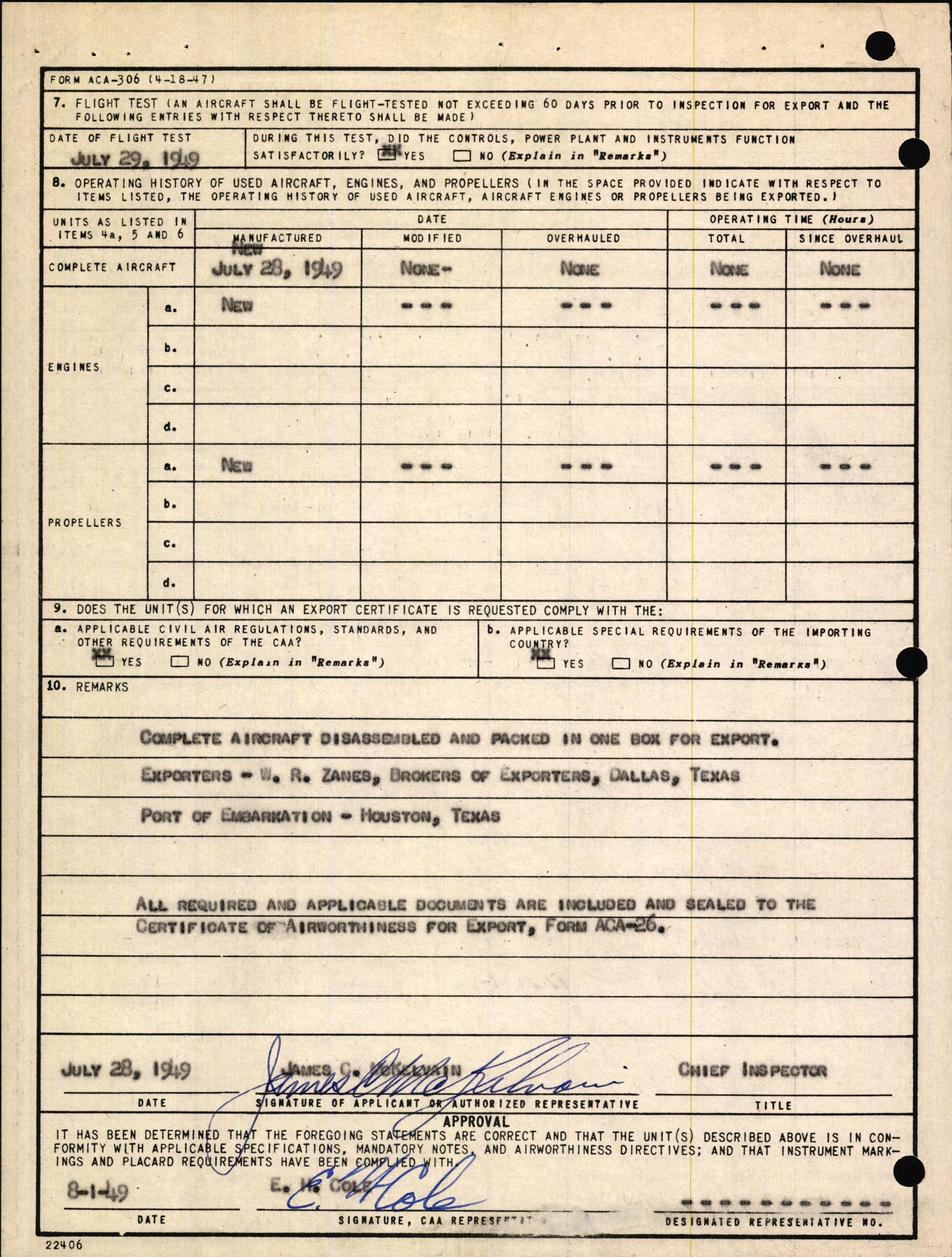 Sample page 4 from AirCorps Library document: Technical Information for Serial Number 3709